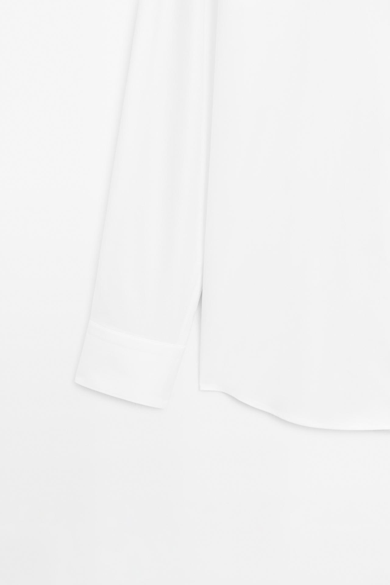 Slim fit 100% cotton shirt — WHITE