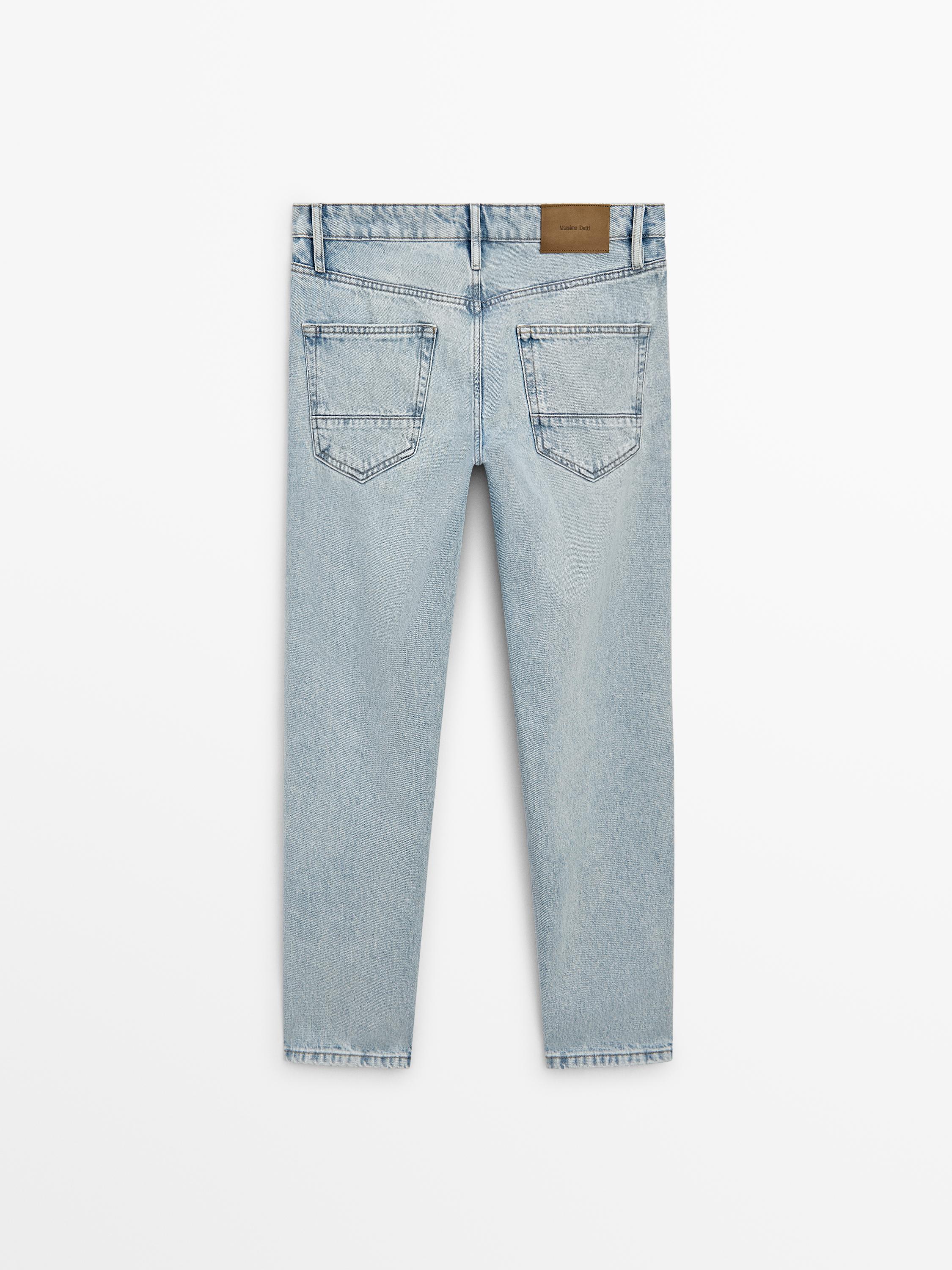 Cropped slim fit jeans — Light Blue