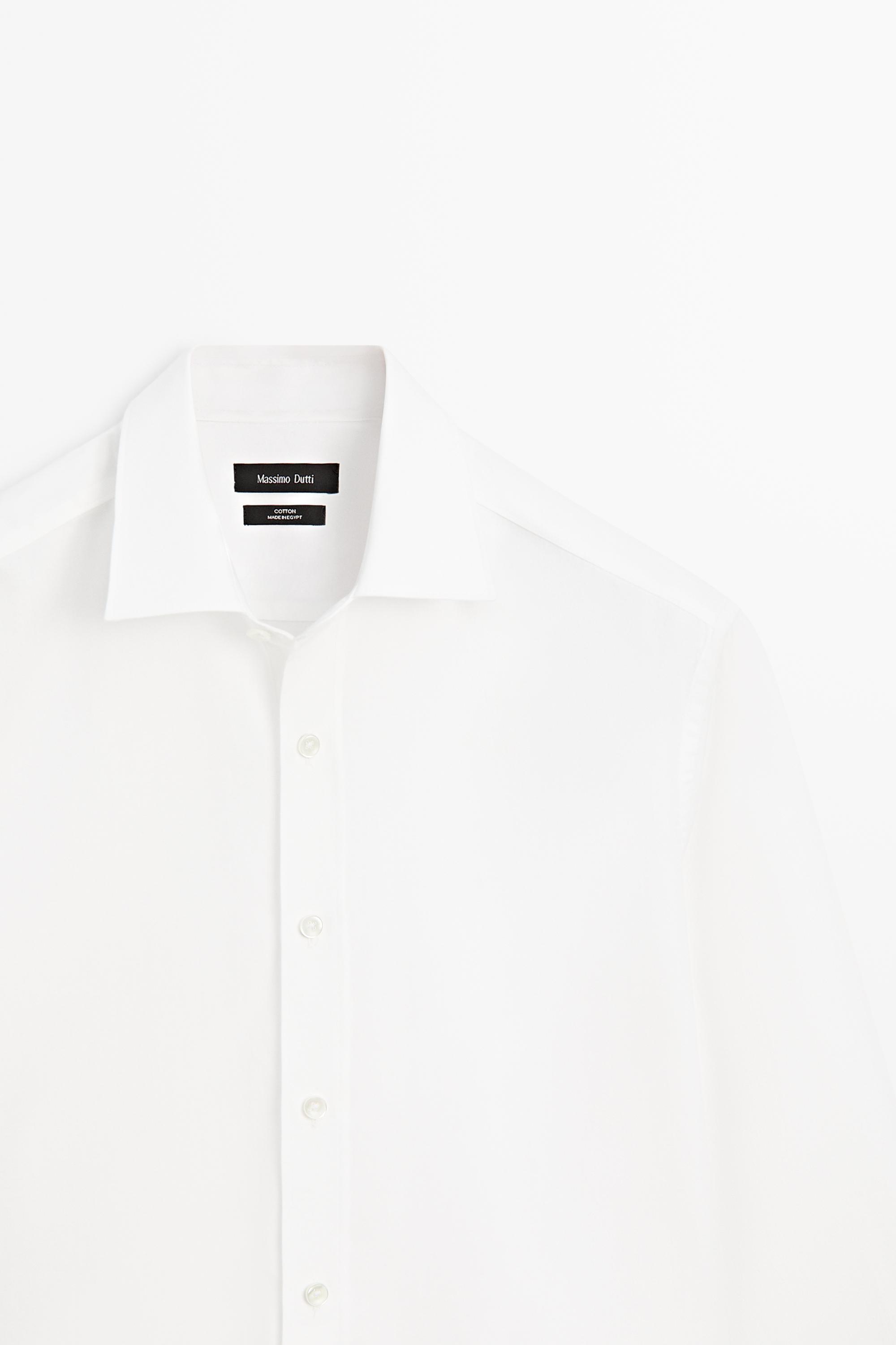 100% cotton melange twill regular fit shirt