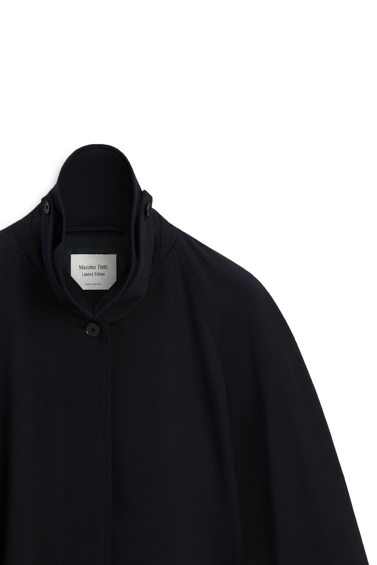 100% wool jacket with belt detail - LIMITED EDITION — DARK NAVY