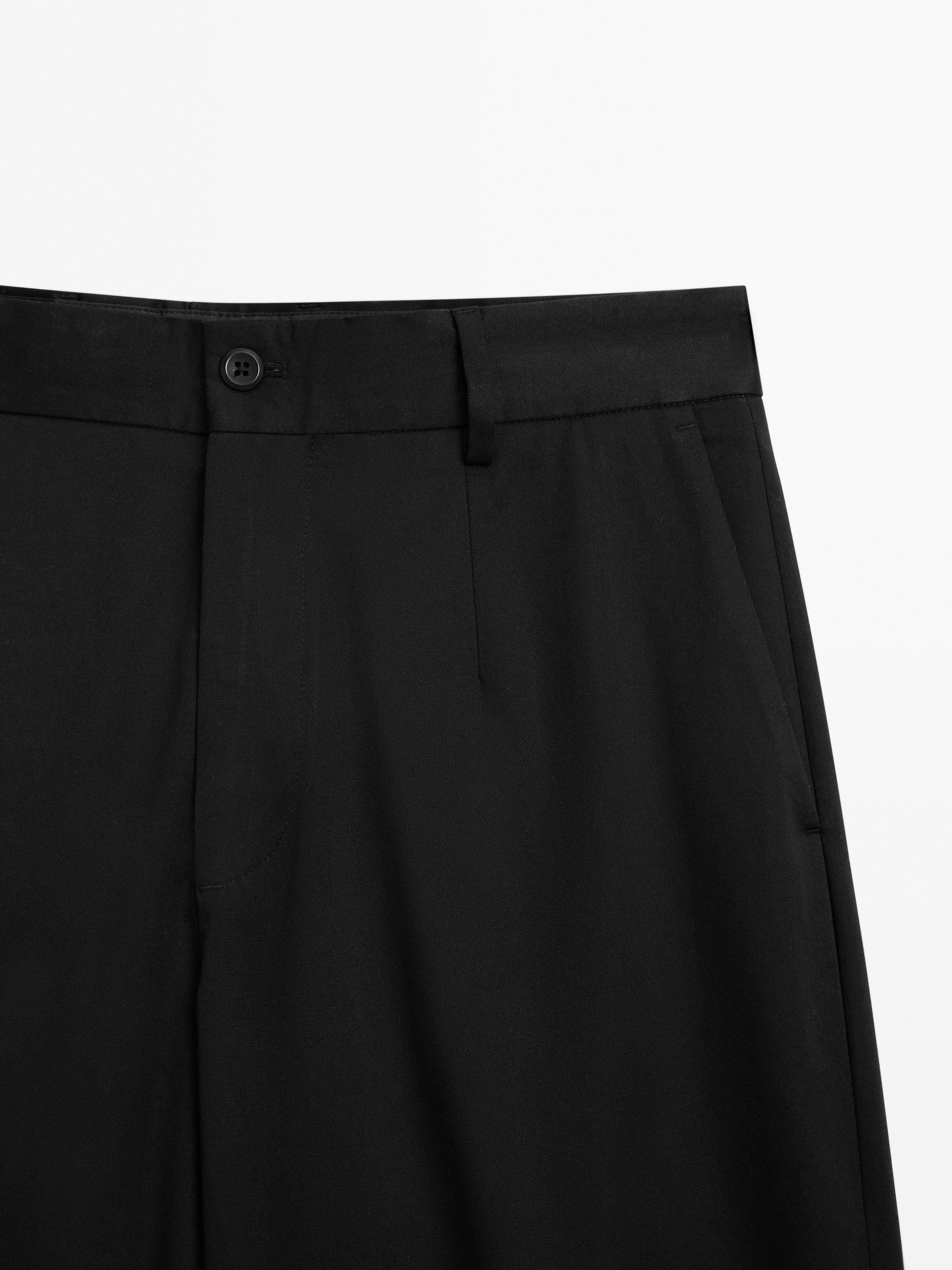 100% cotton twill relaxed fit trousers