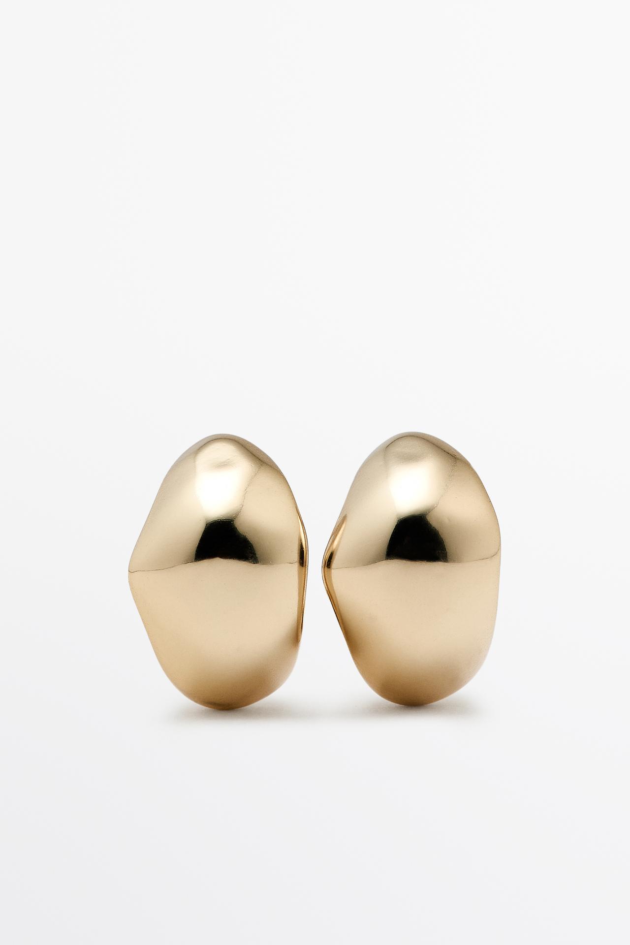 Irregular hoop earrings — GOLDEN