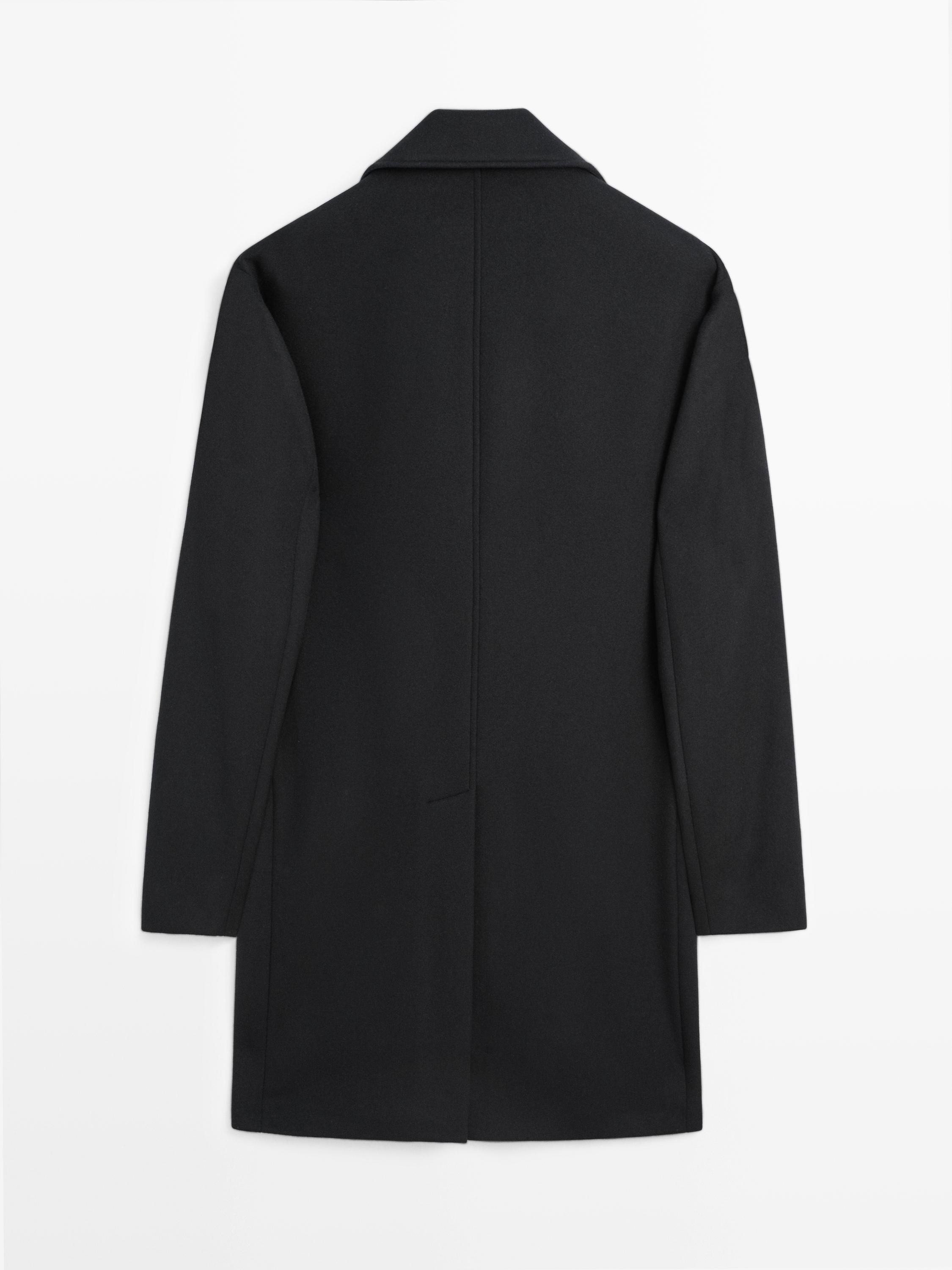 Long wool blend coat