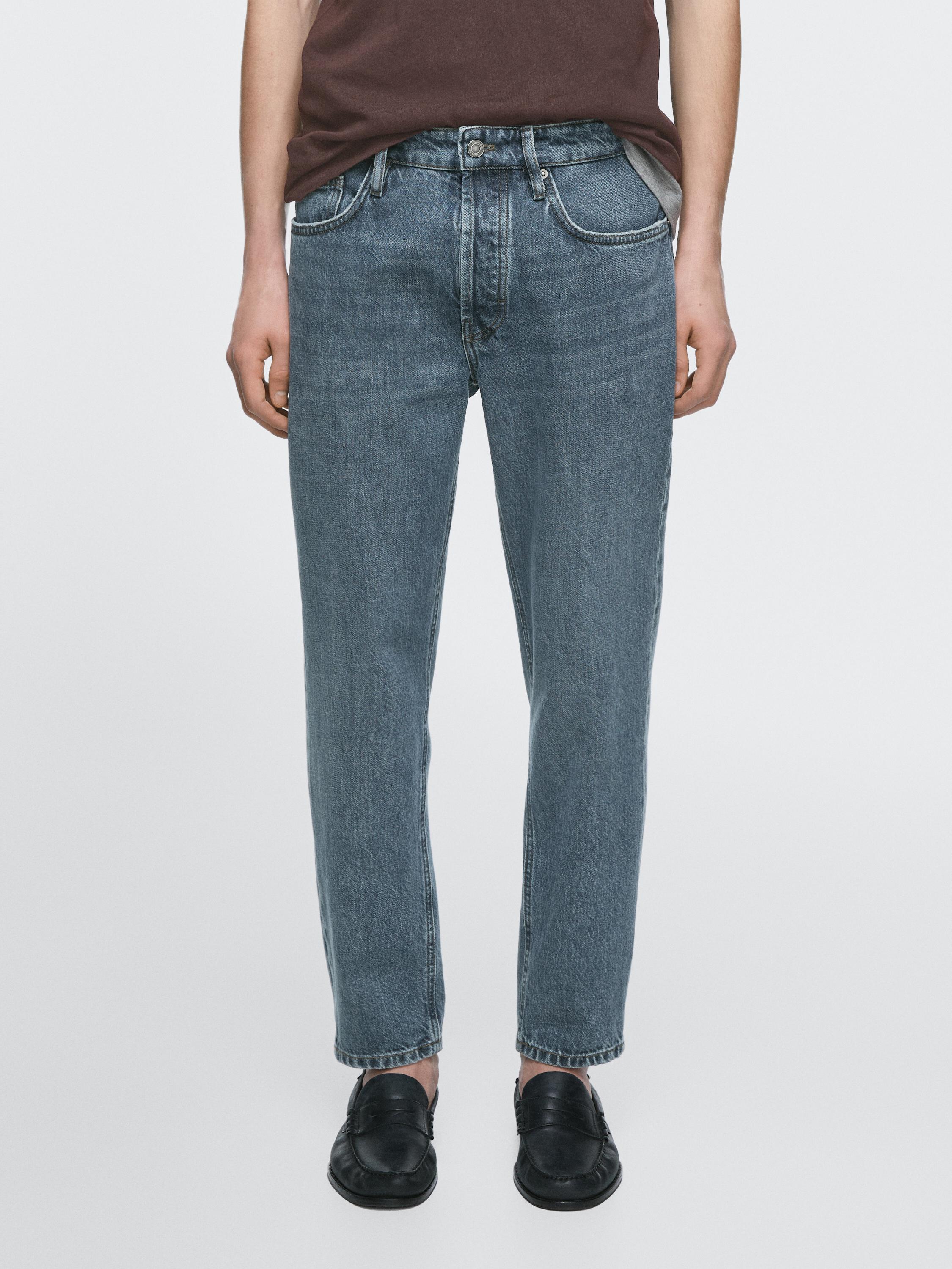 Cropped slim fit jeans — DEEP BLUE