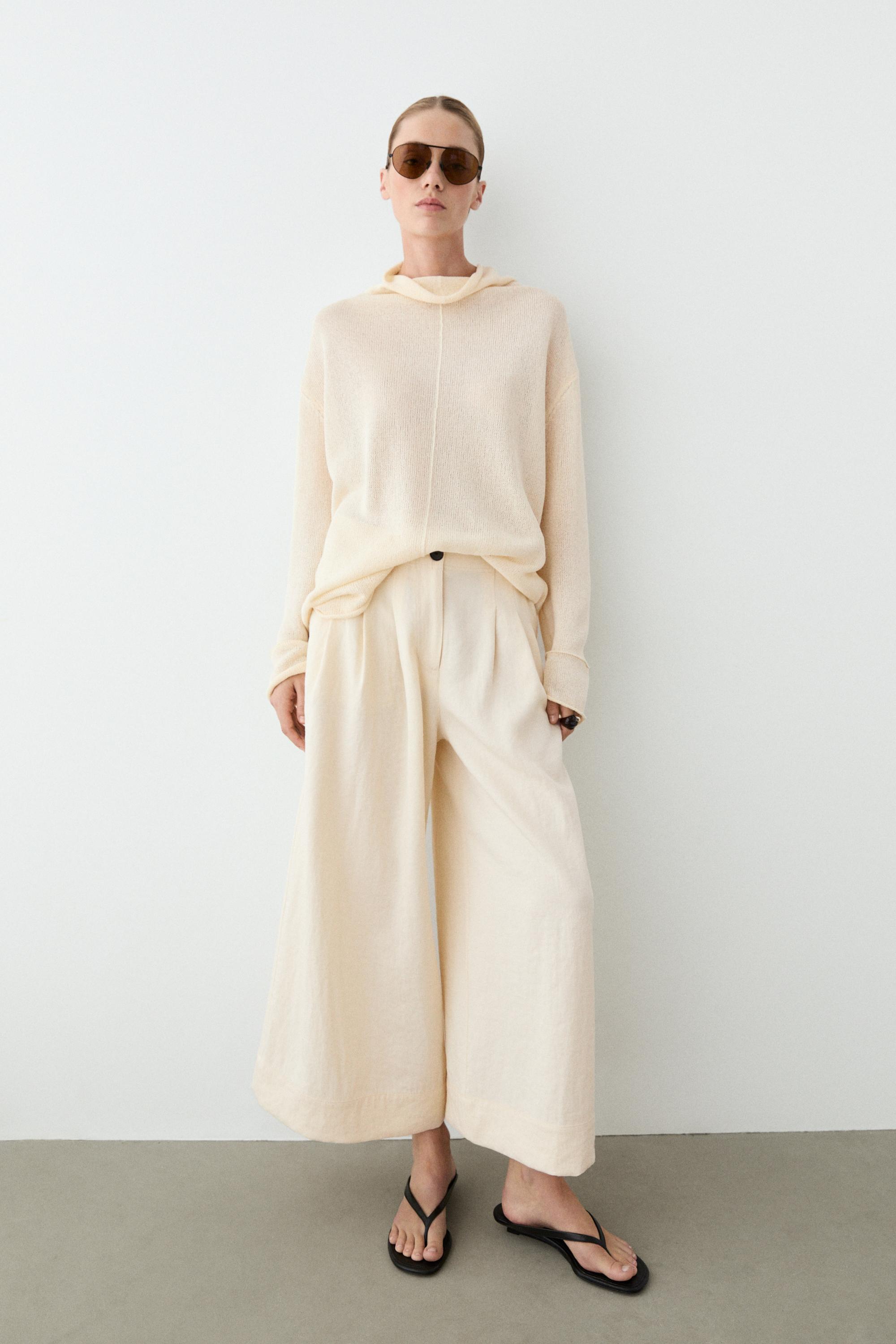 Wide-leg cropped pants — CREAM