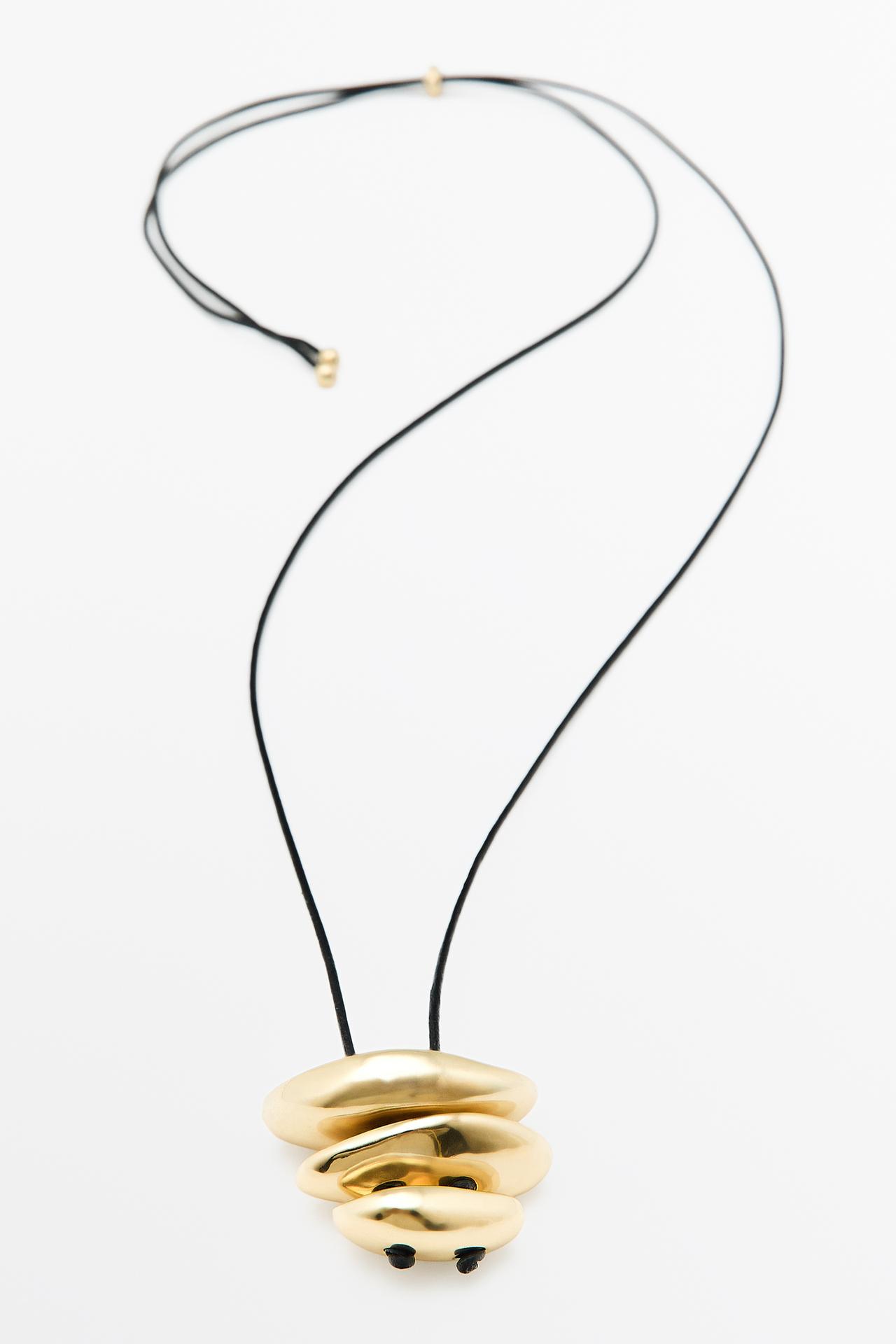 Long necklace with irregular pieces — GOLDEN