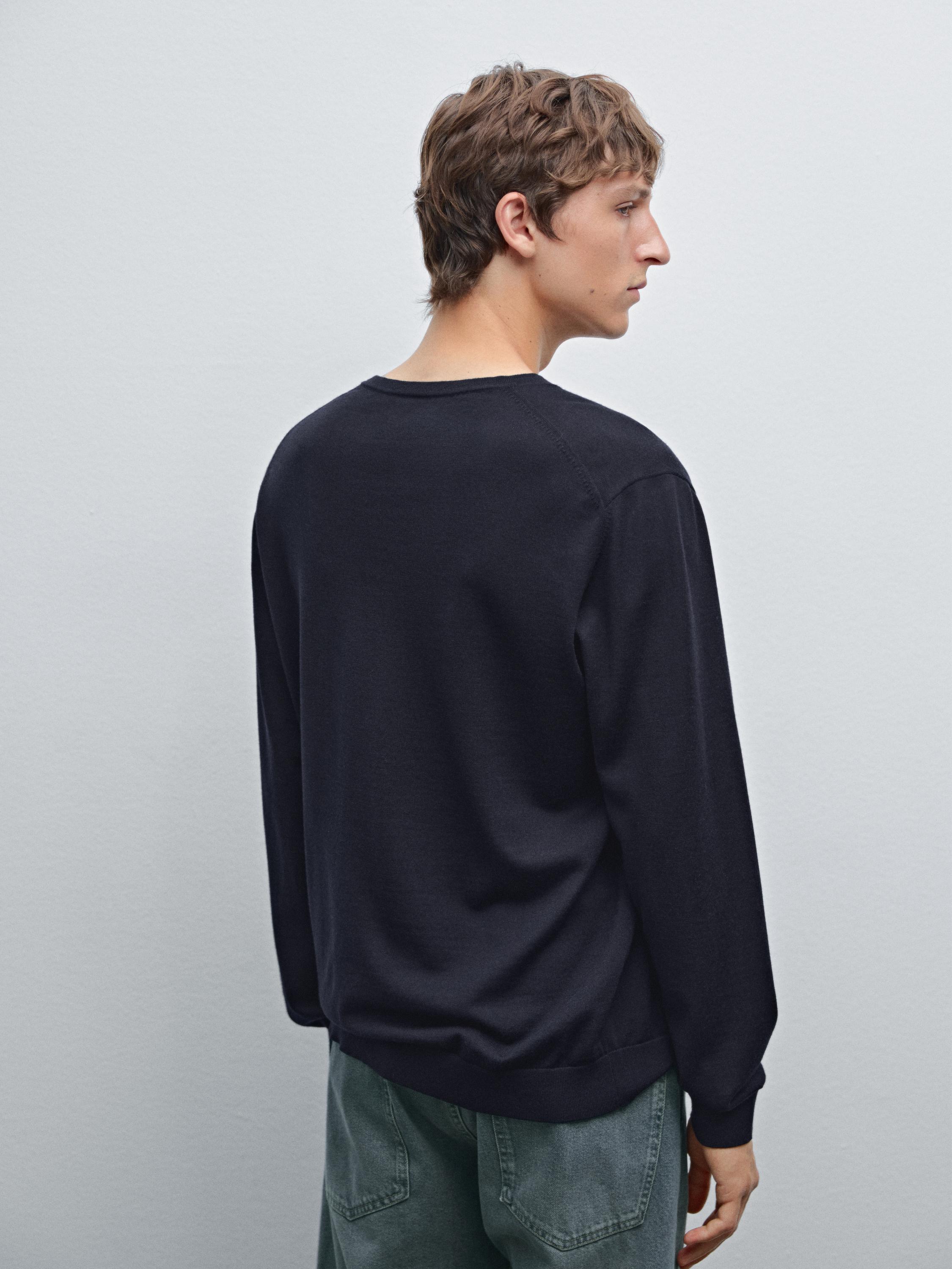 100% merino wool knit sweater