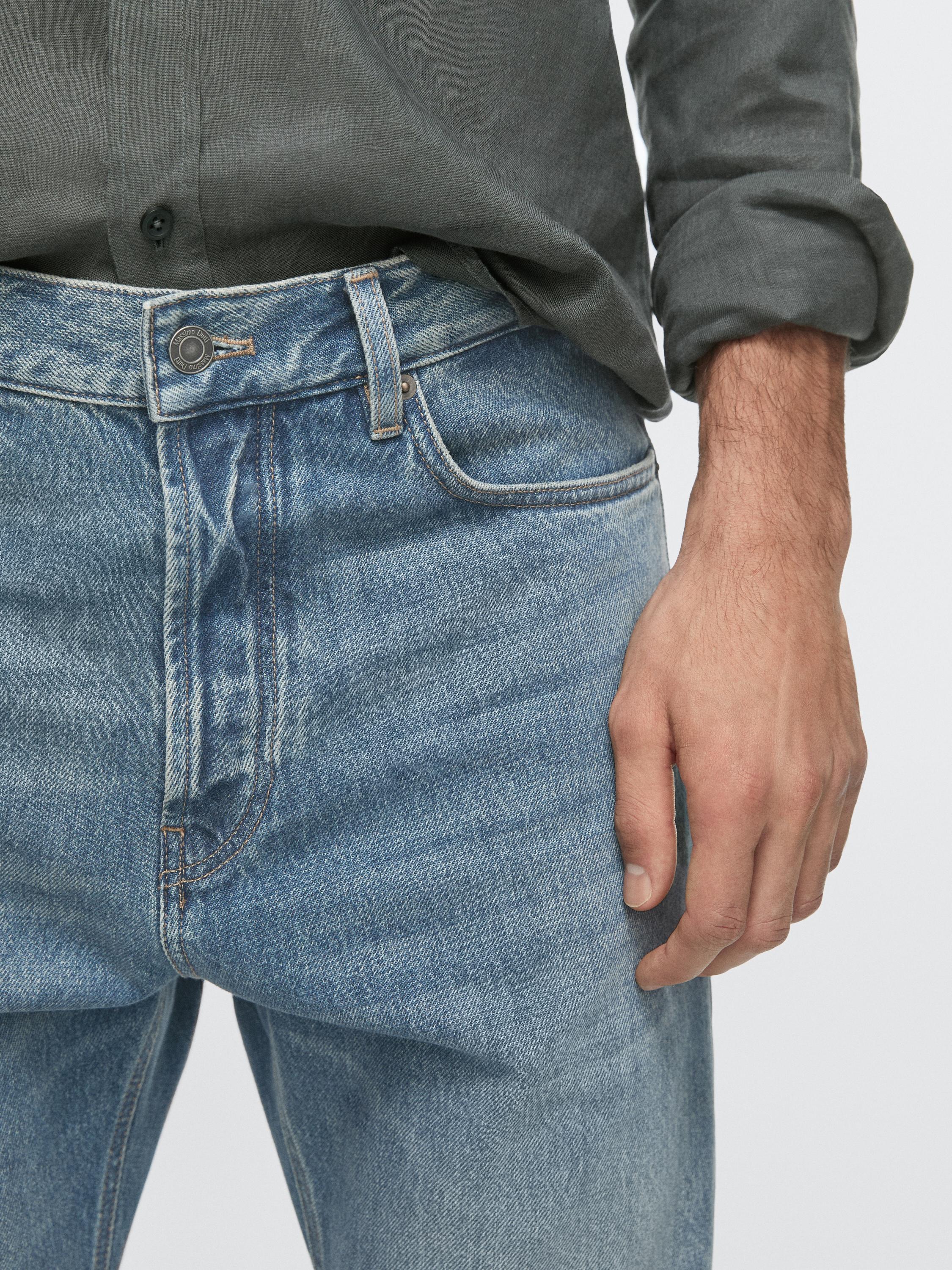 Straight-leg jeans — MEDIUM BLUE