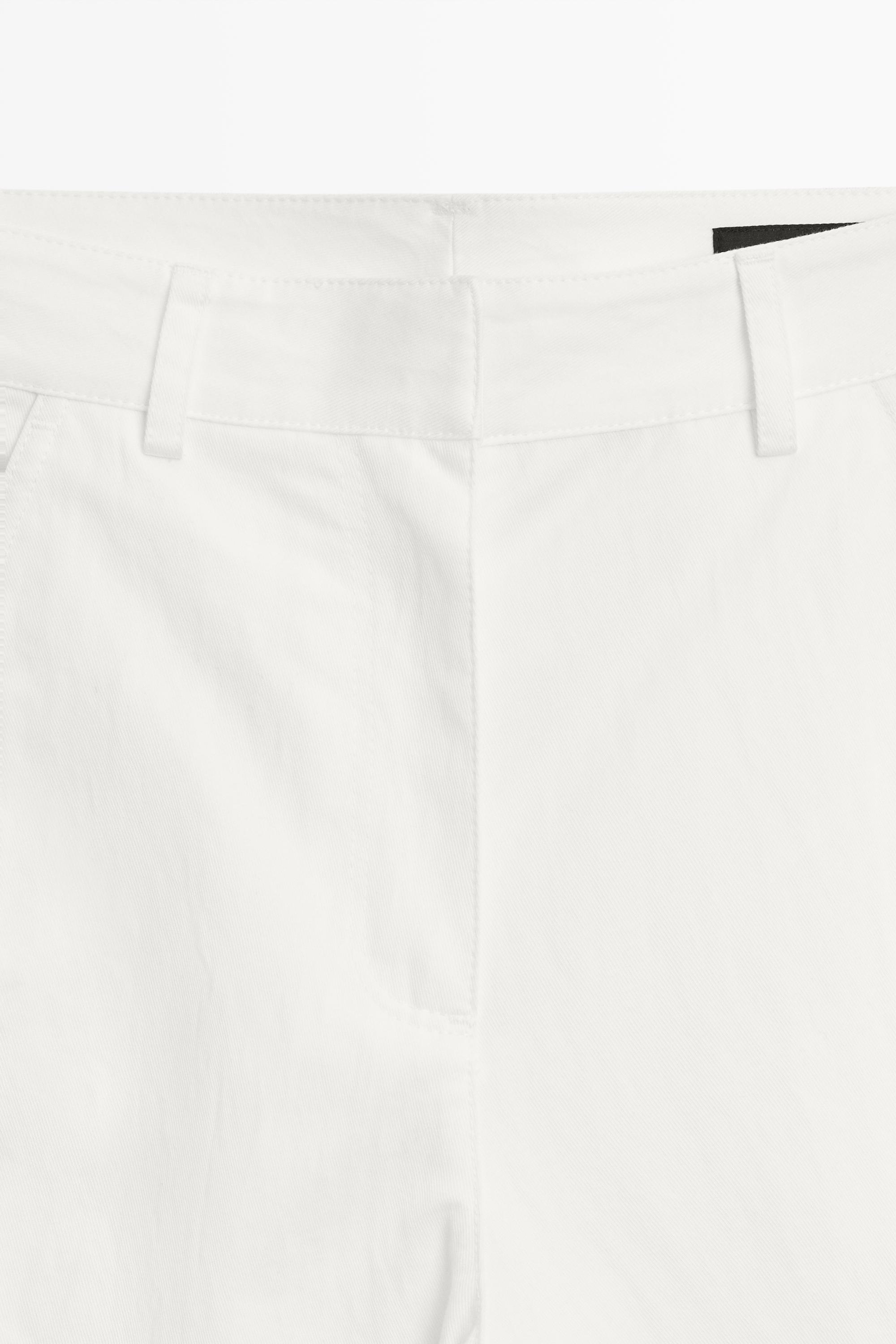 Cotton cargo pants — WHITE