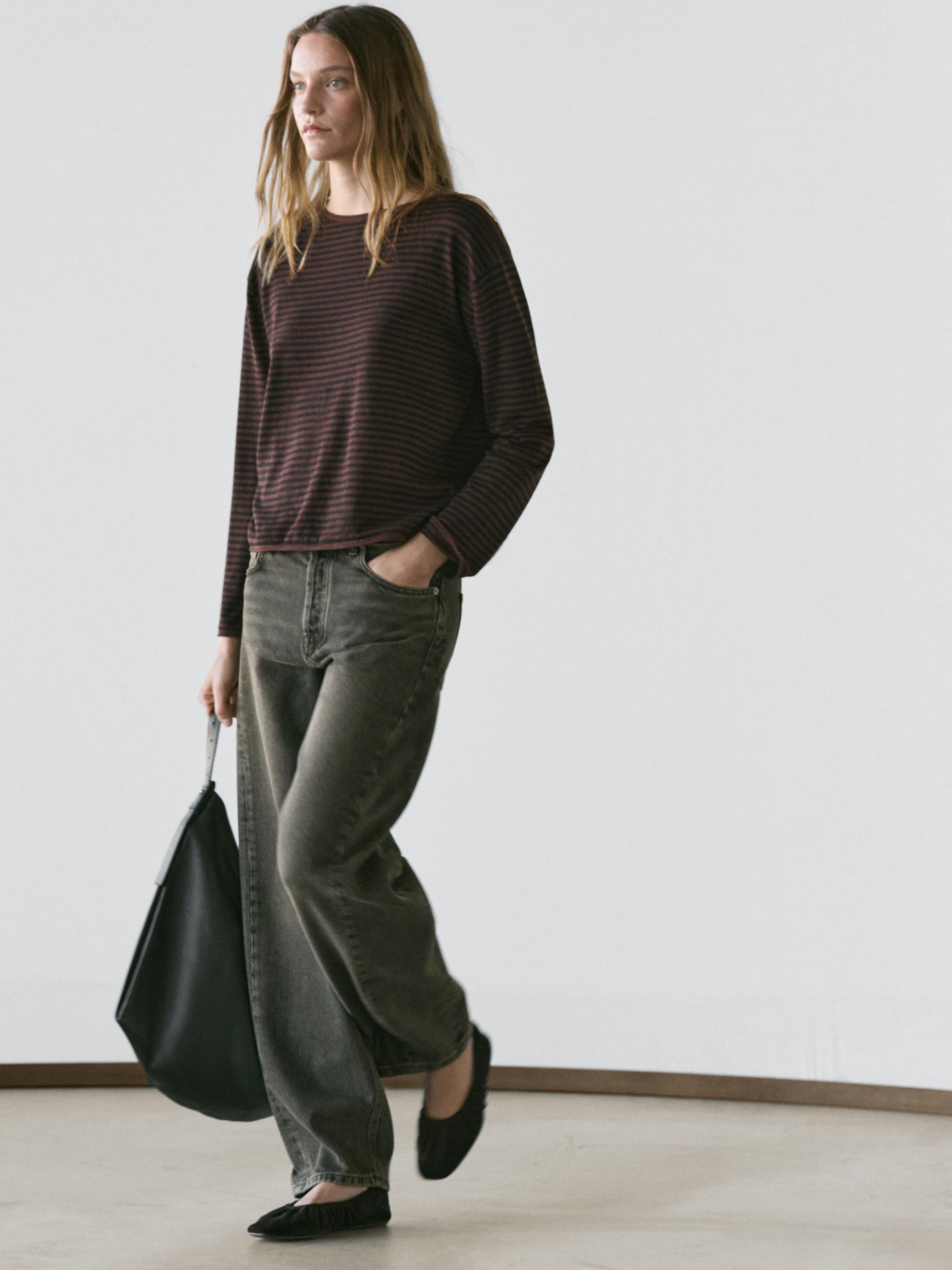 Mid-rise balloon fit jeans