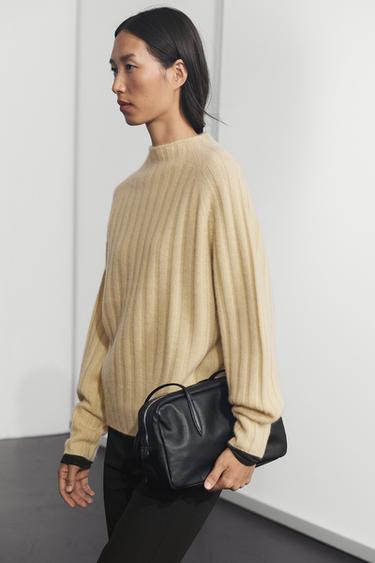 100% cashmere mock turtleneck sweater — Vanilla 5