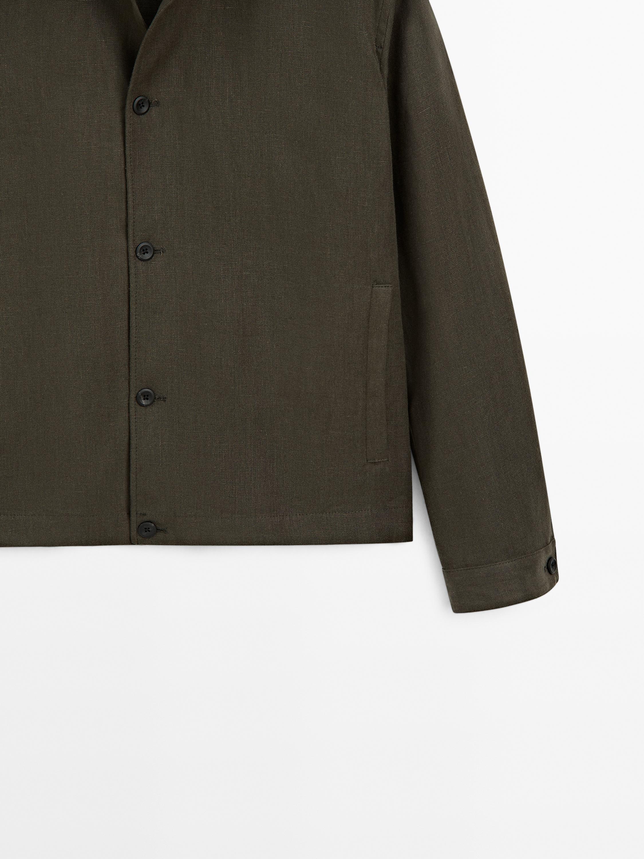 100% linen overshirt