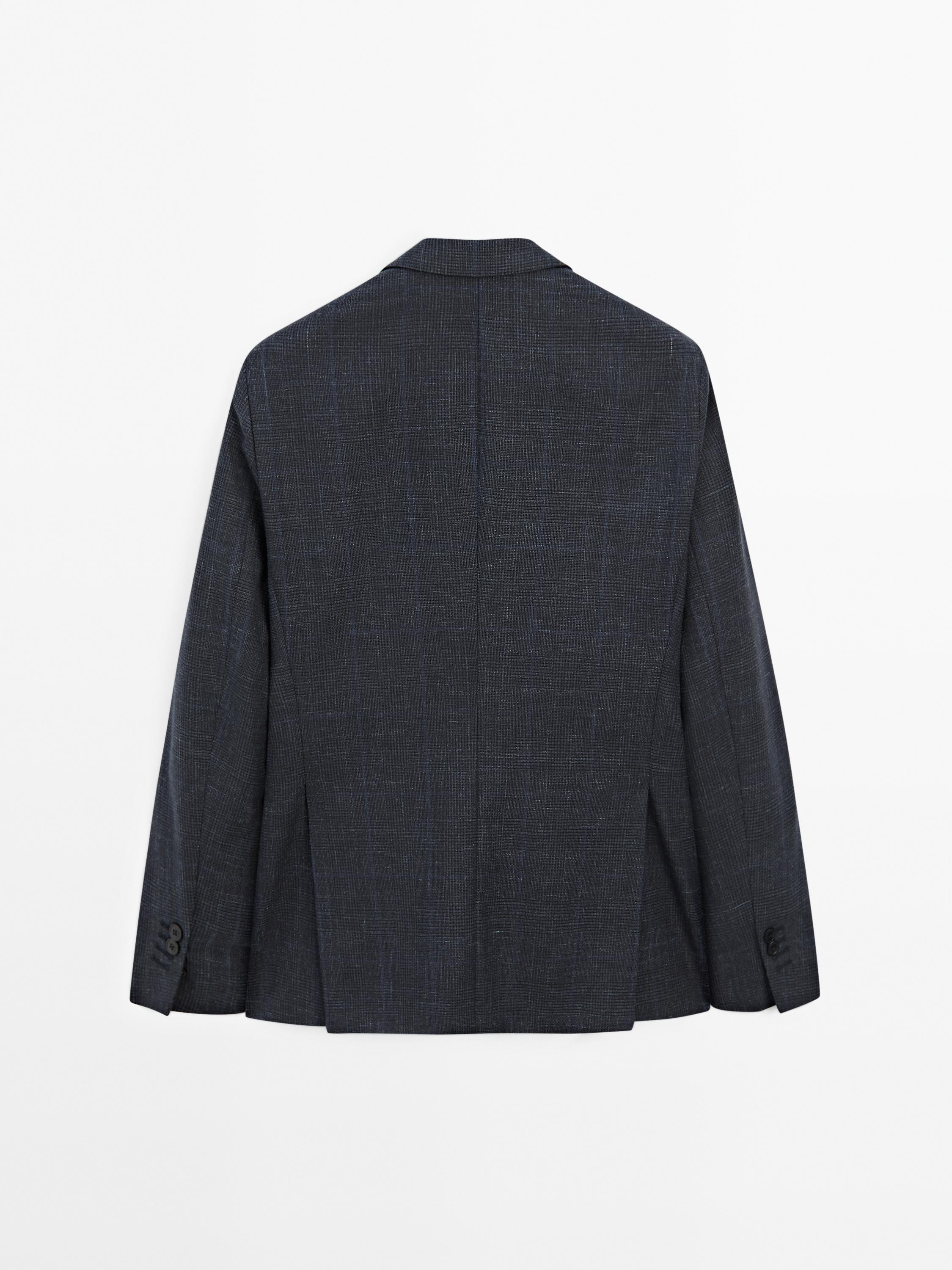 Cotton blend smart blazer