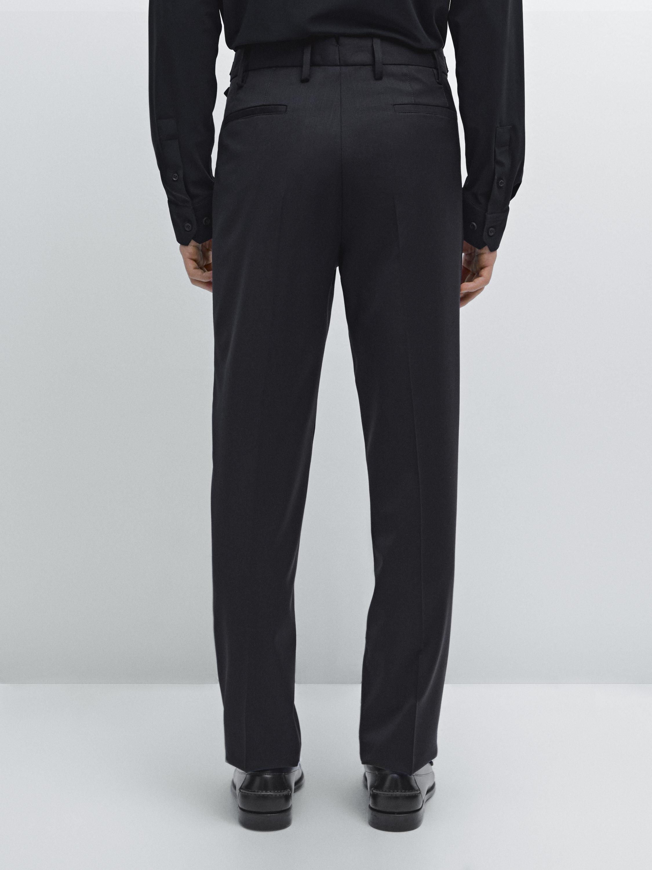 Wool blend smart trousers