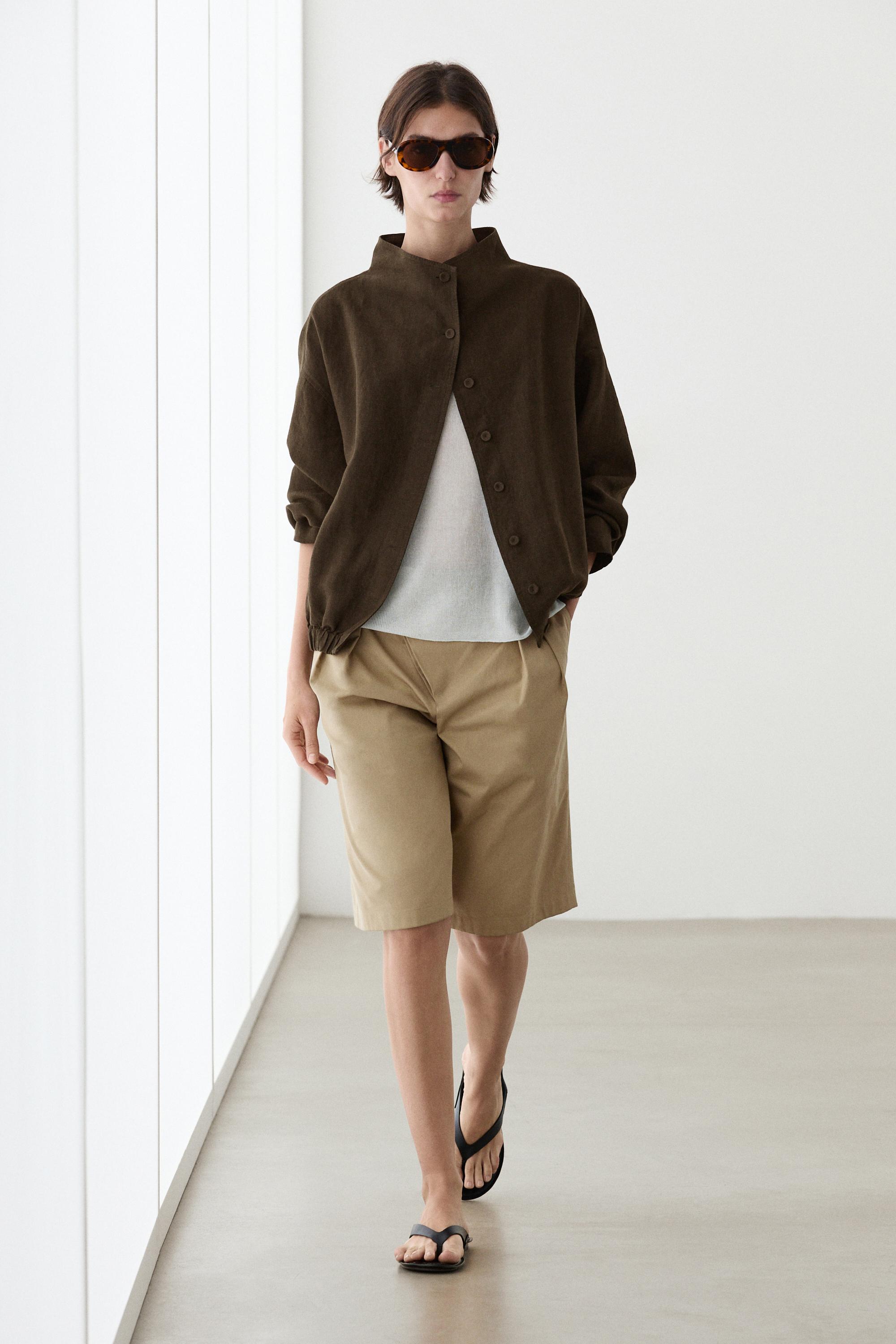 100% linen bomber jacket