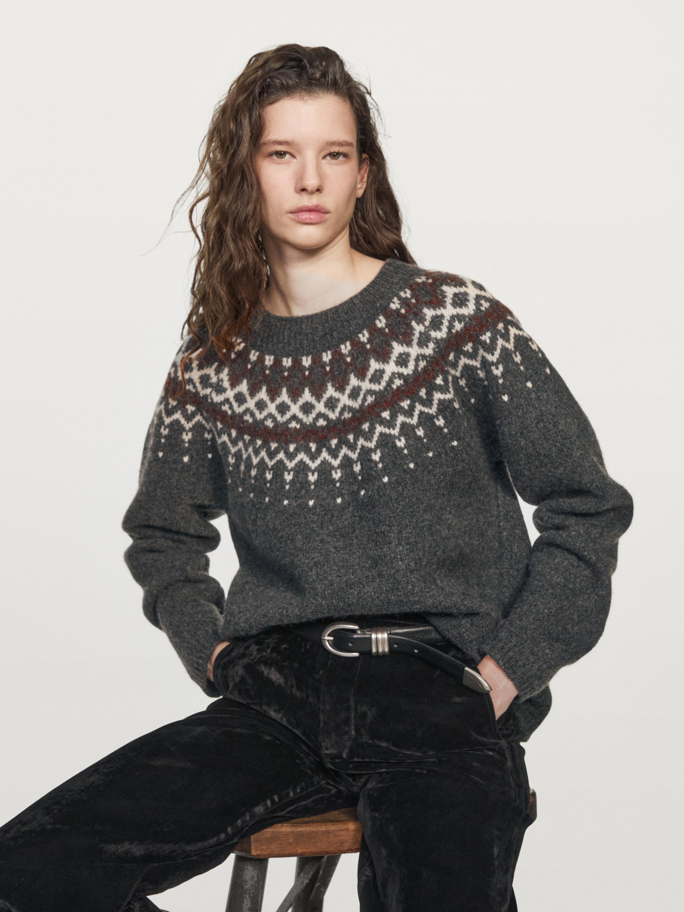 羊毛提花針織衫