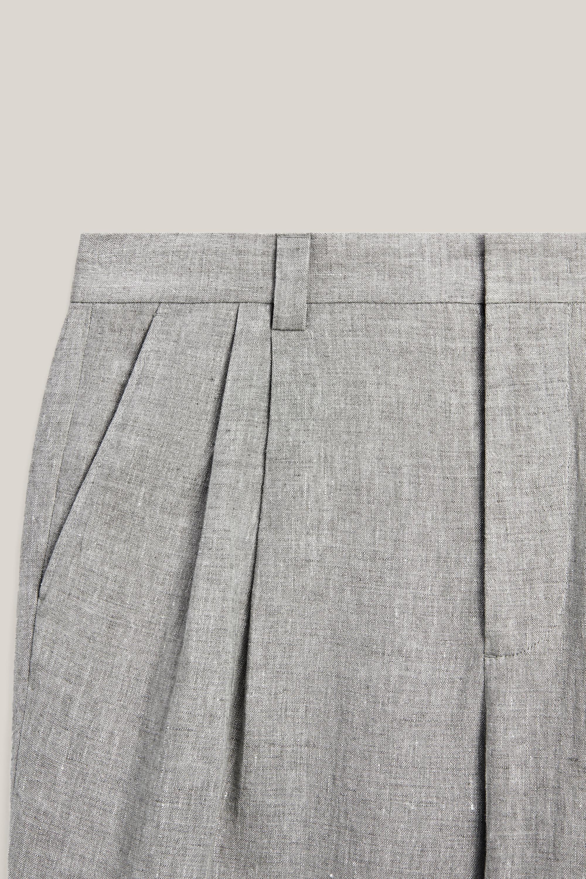 Total look linen trousers - LIMITED EDITION — PEARL GREY