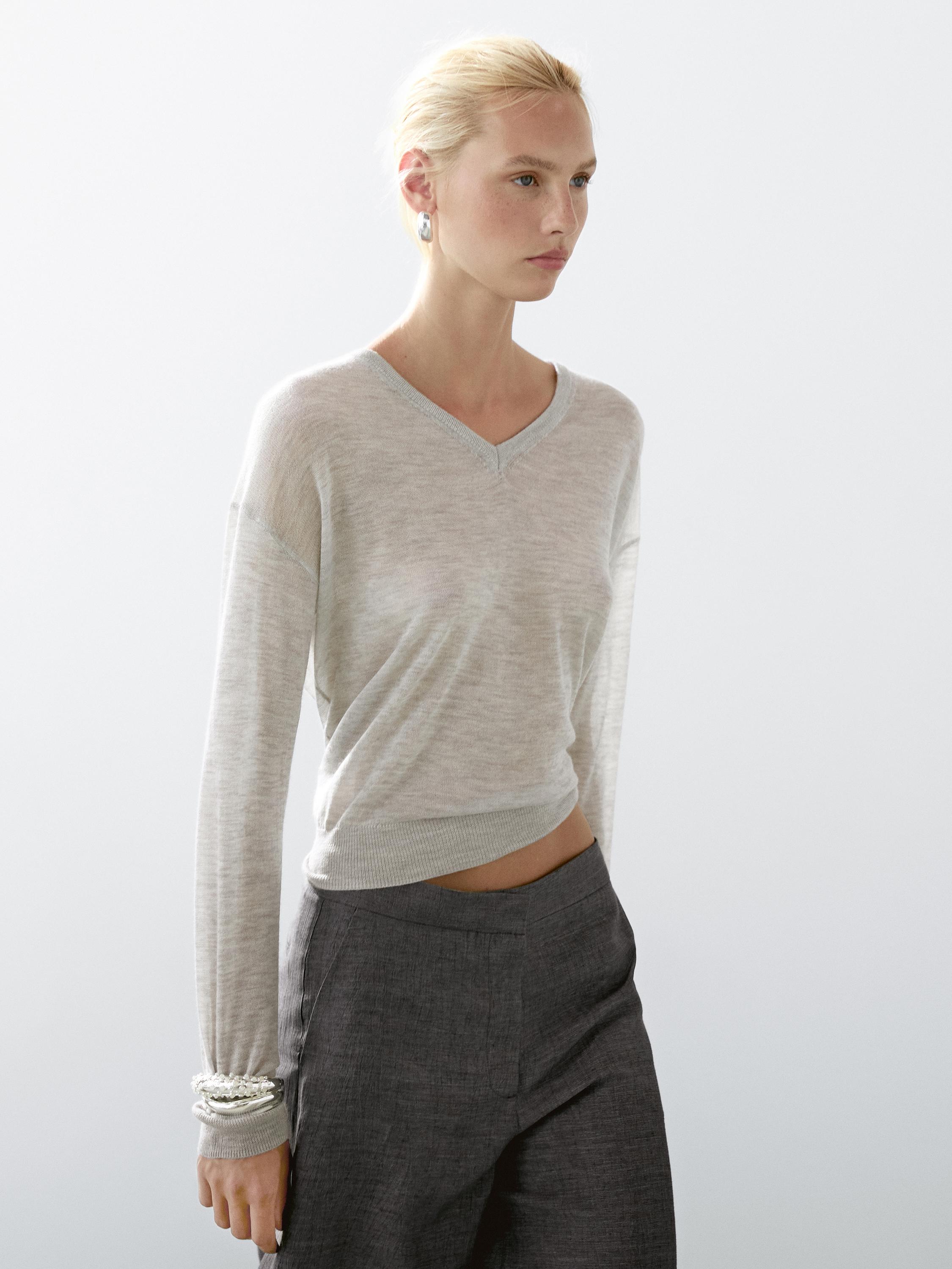 Pull en maille fine 100 % cachemire
