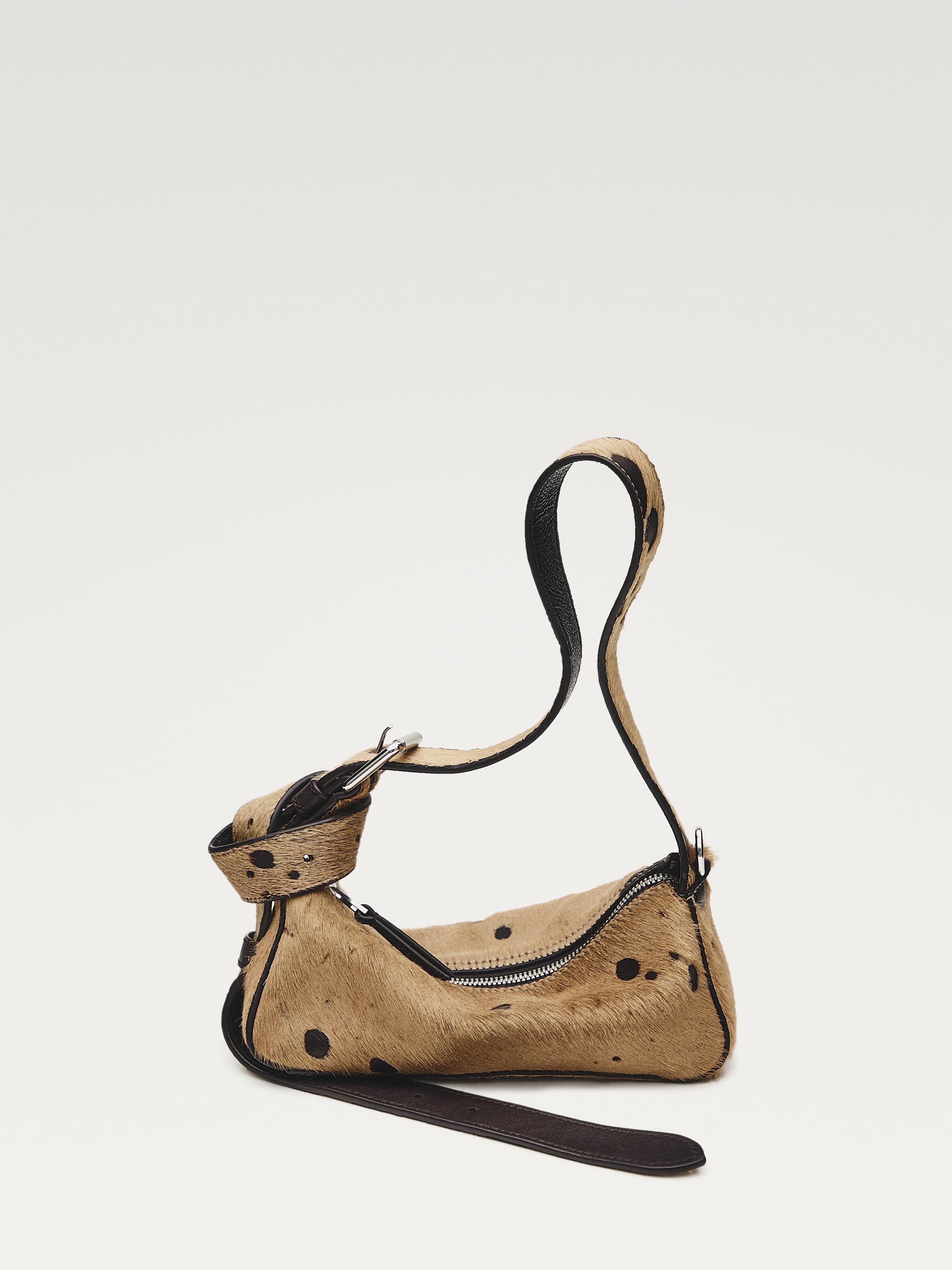 Animal print fur mini bag