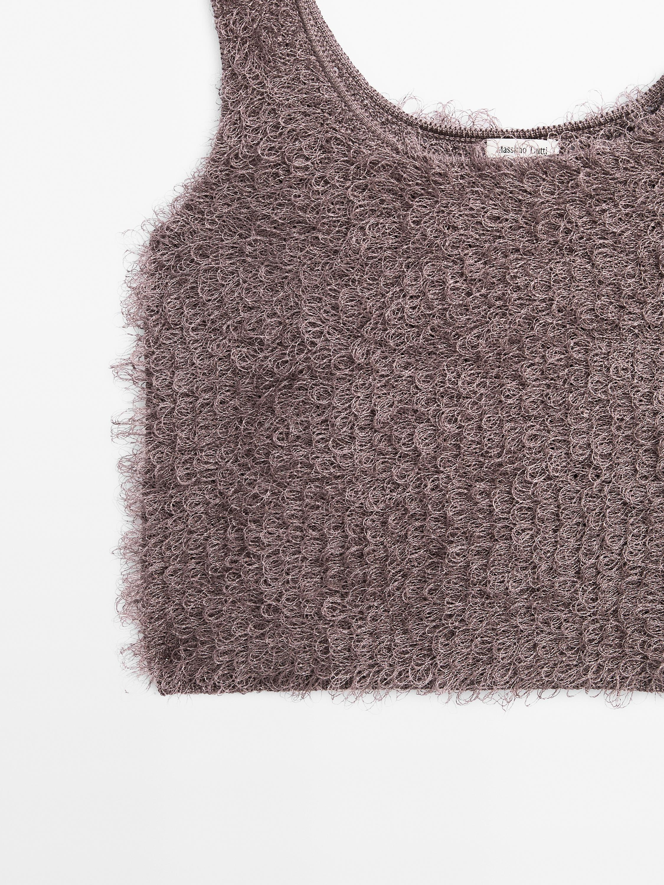 Bouclé knit top with thread detail - Studio