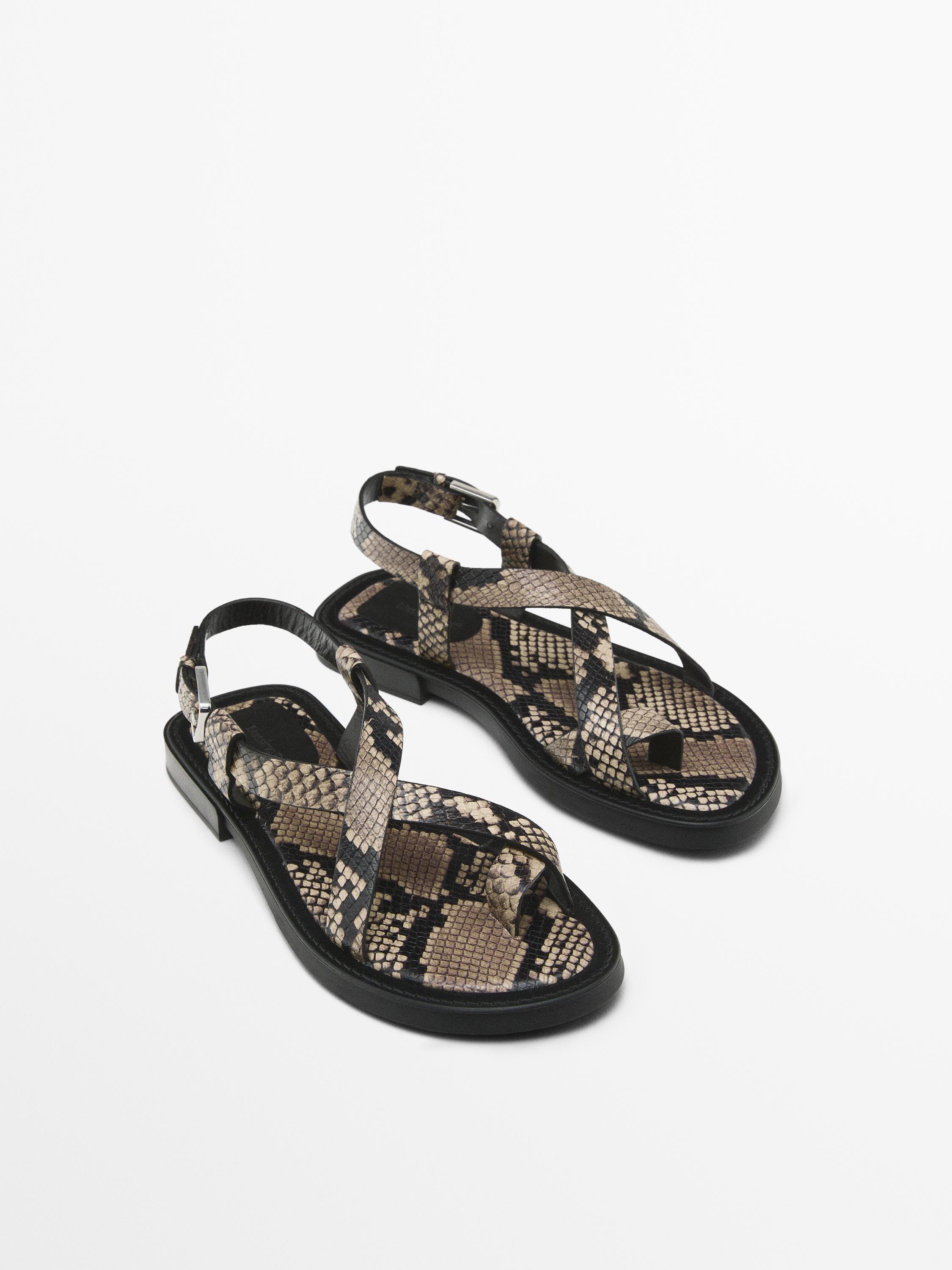 Sandales imprimées entre-doigts
