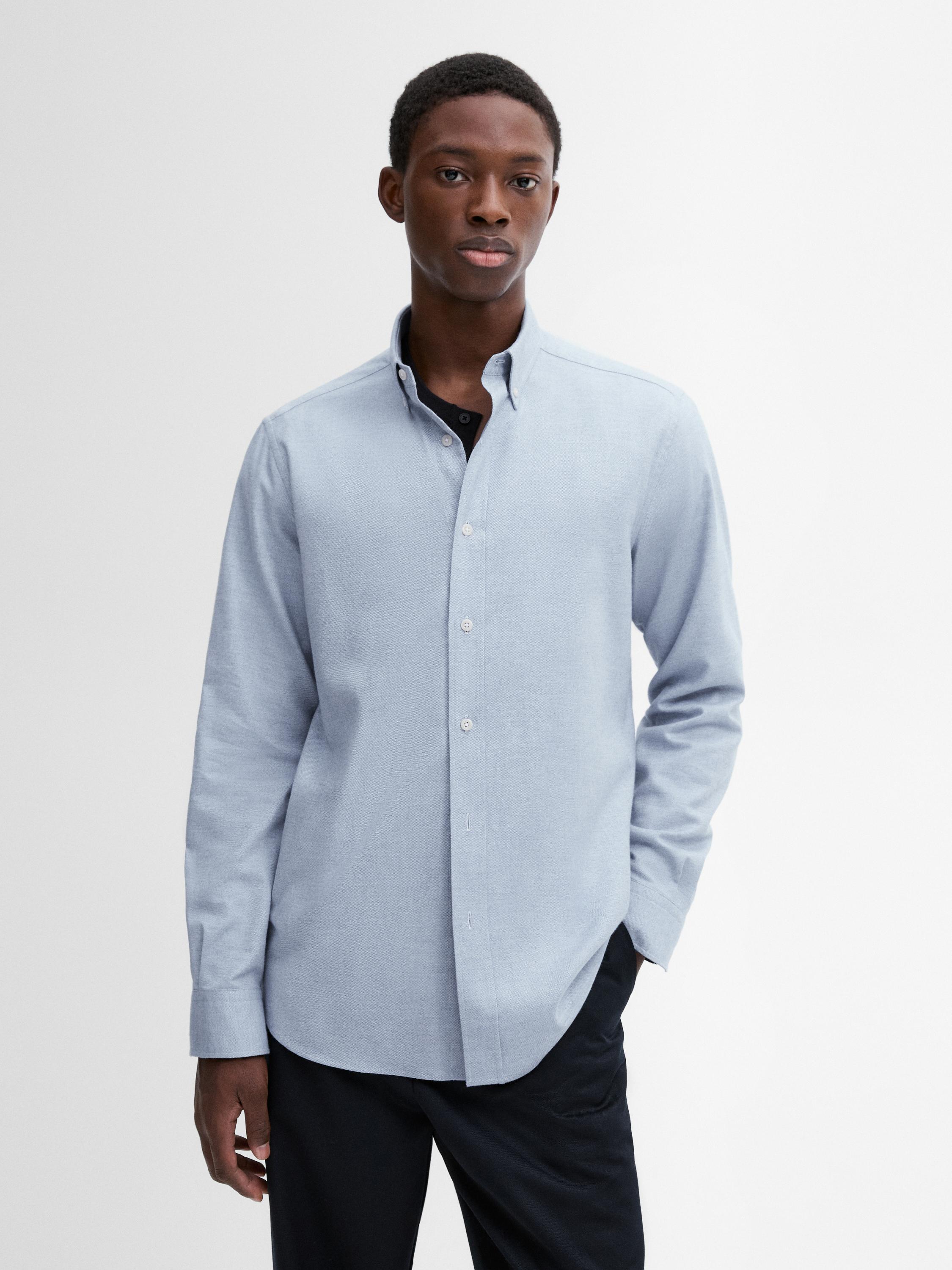 100% cotton melange shirt