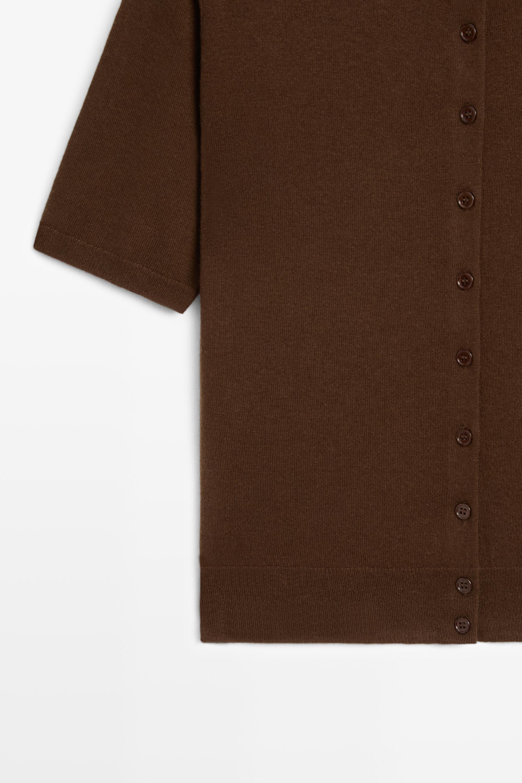 Short sleeve cardigan — BROWN