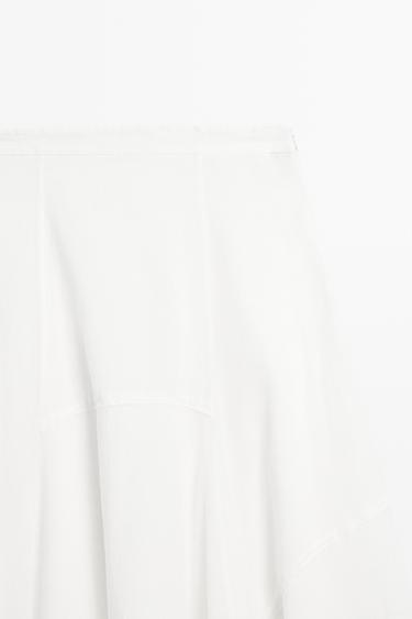 Flowing midi skirt with panel detail — WHITE 4
