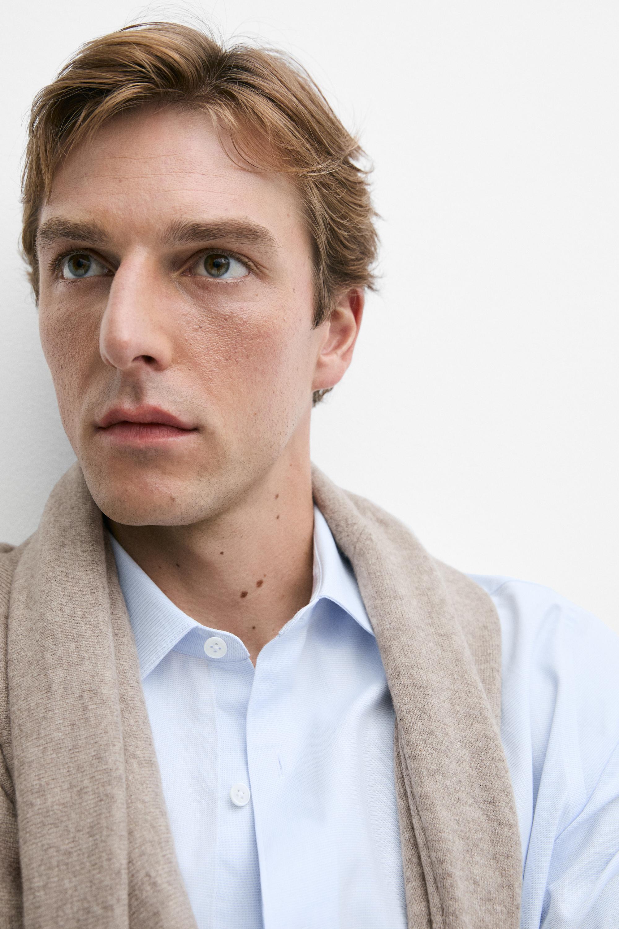 100% cotton regular fit shirt — Sky blue