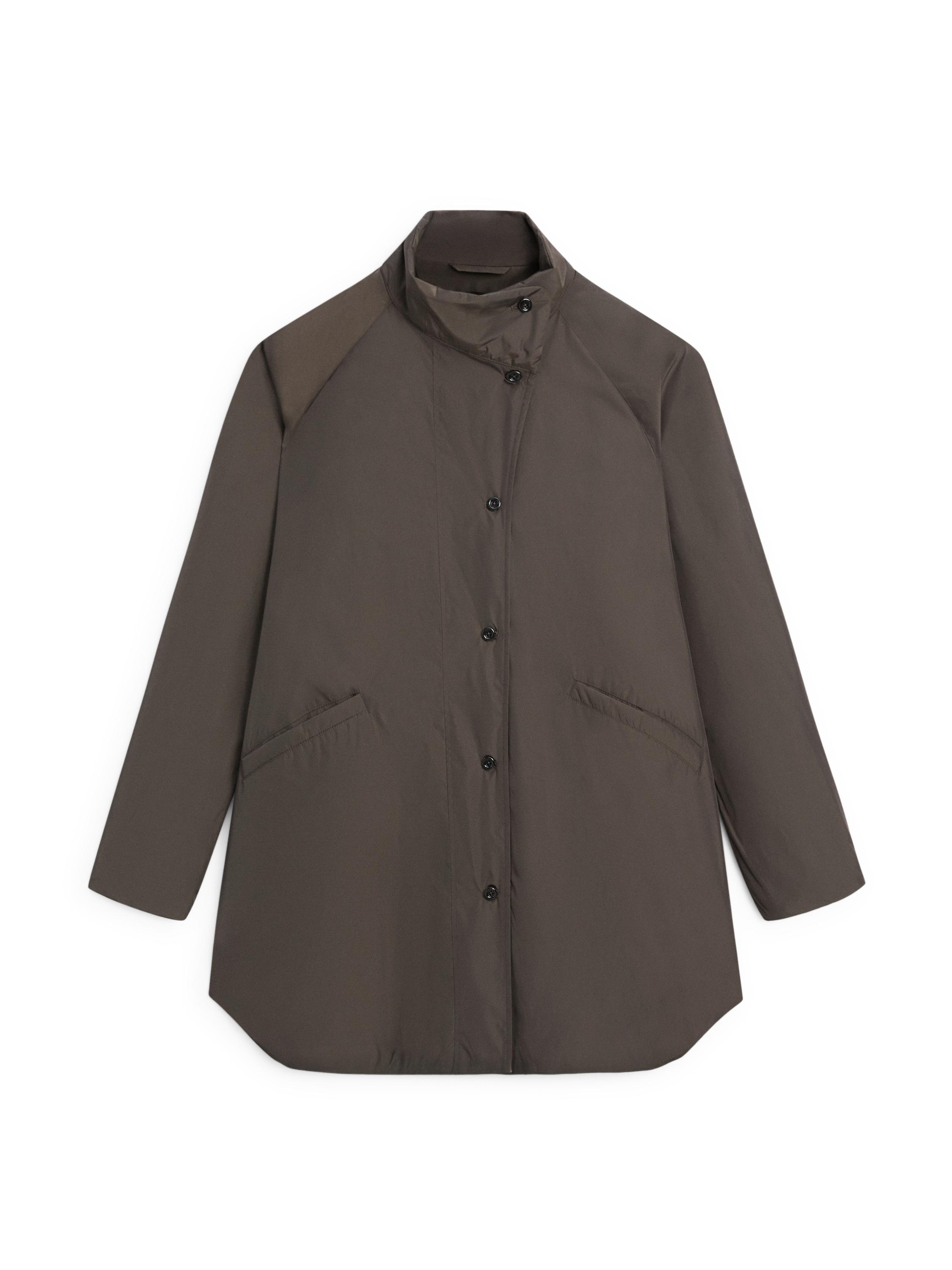 Long puffer jacket — BROWN