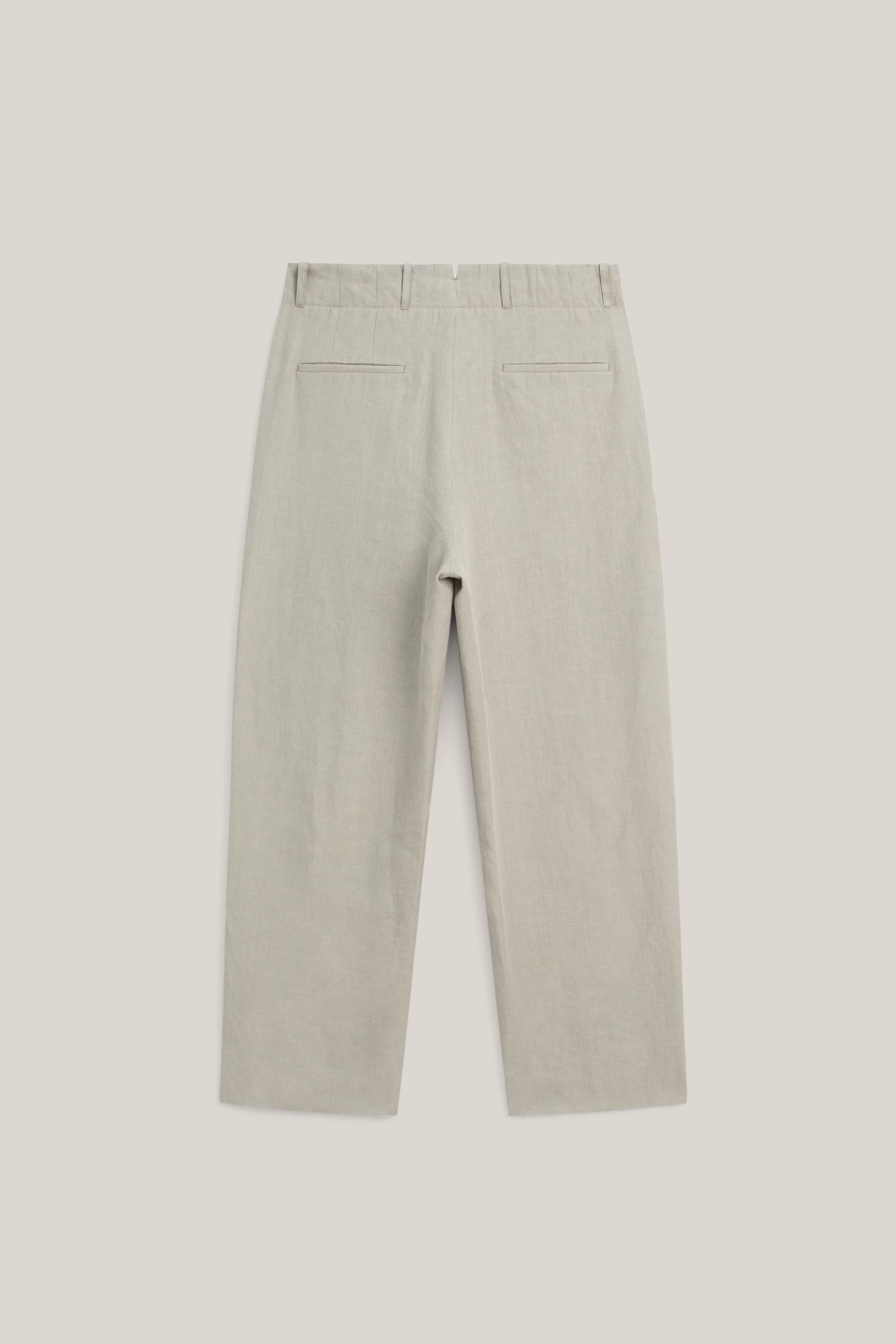 100% linen trousers - Limited Edition — KHAKI