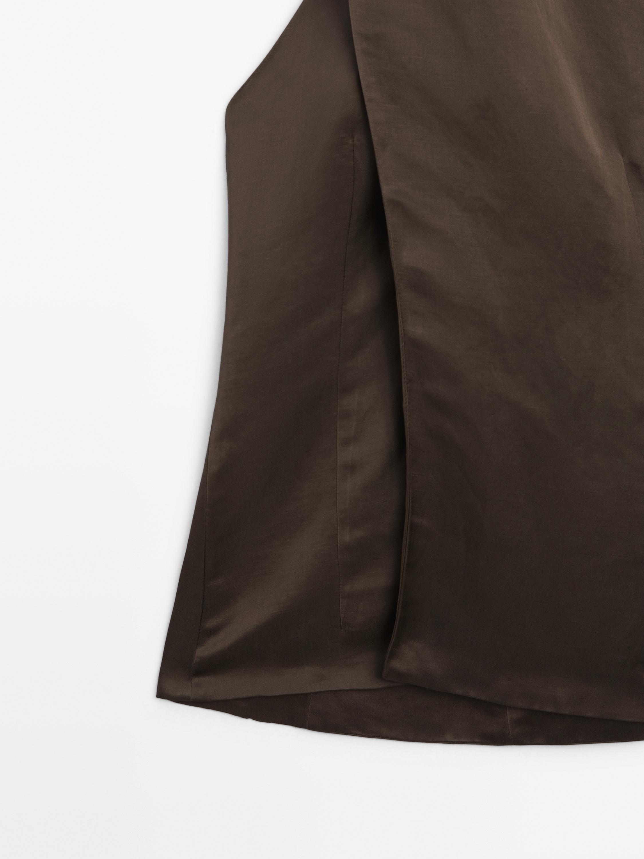 Linen blend halter neck waistcoat - STUDIO