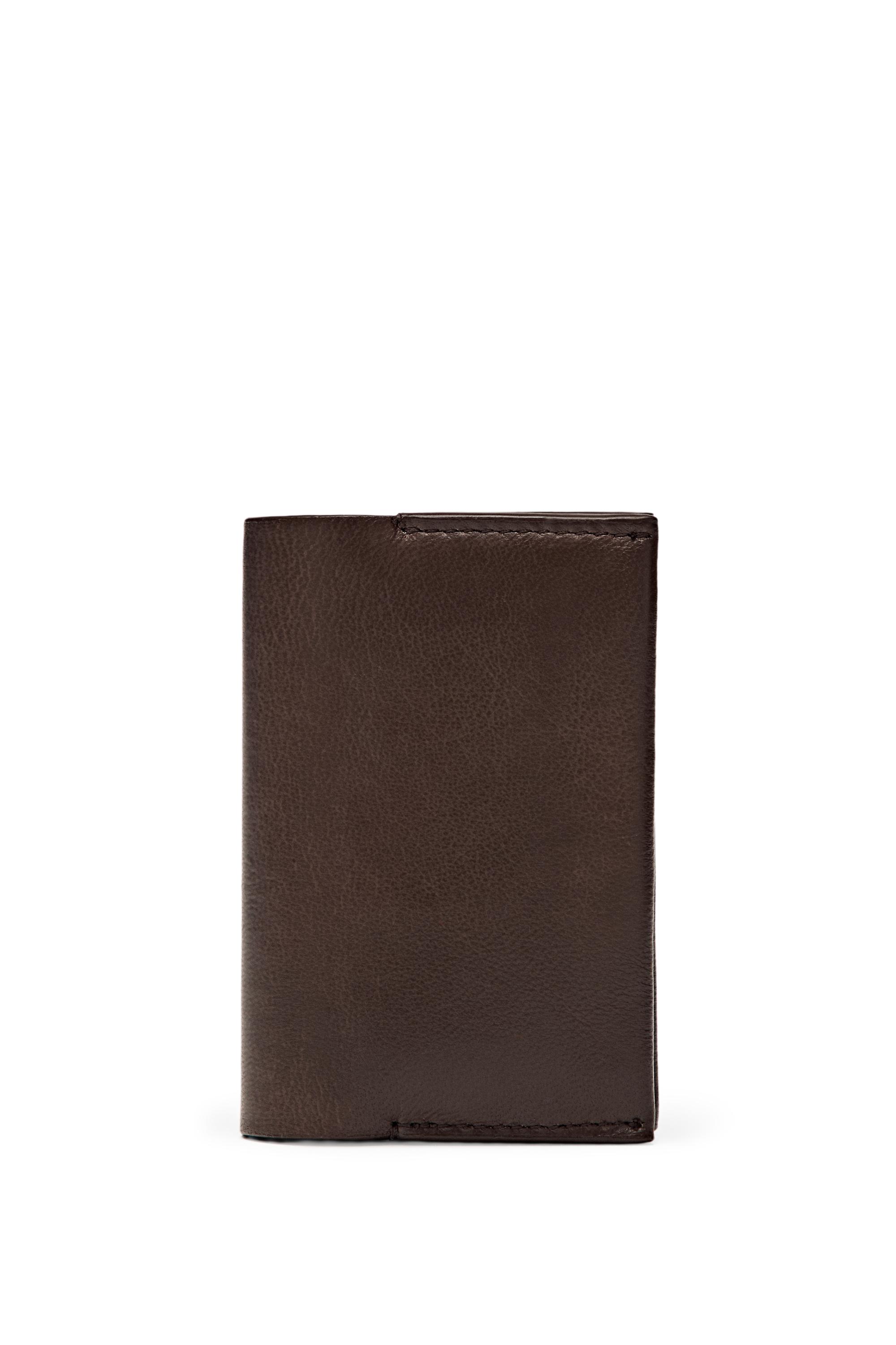 Nappa leather wallet — BROWN