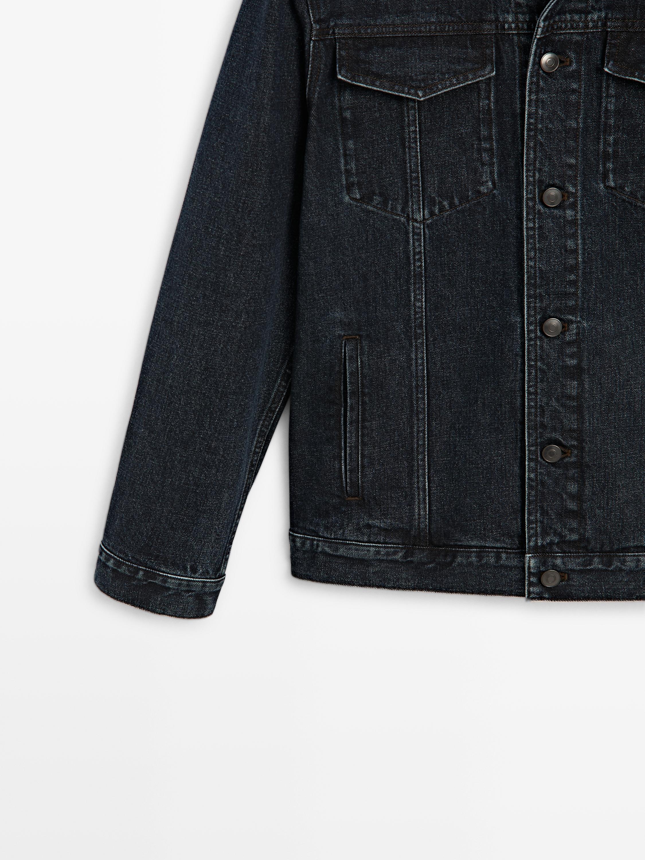 Denim trucker jacket — NAVY BLUE