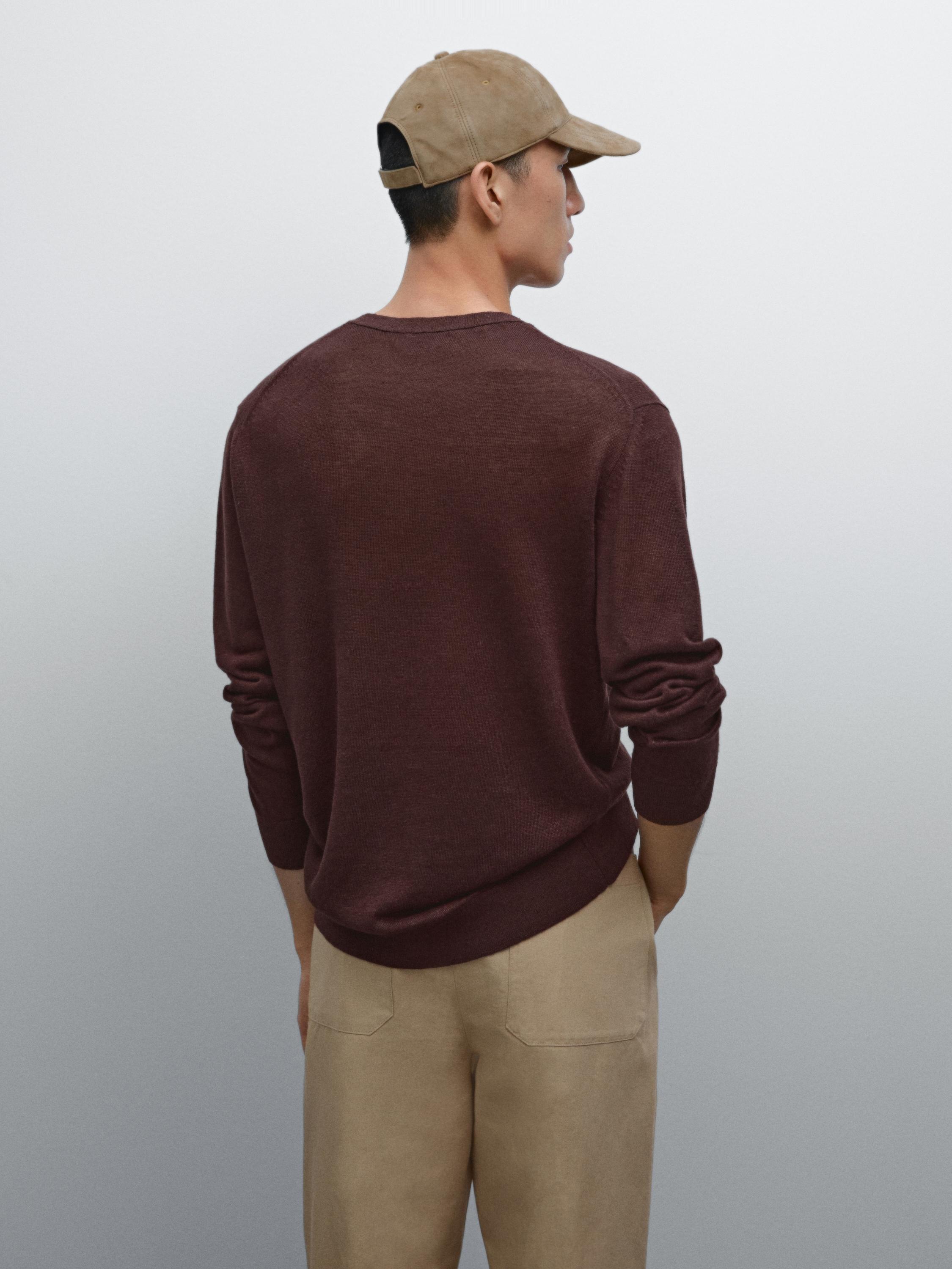 Lightweight 100% linen knit sweater