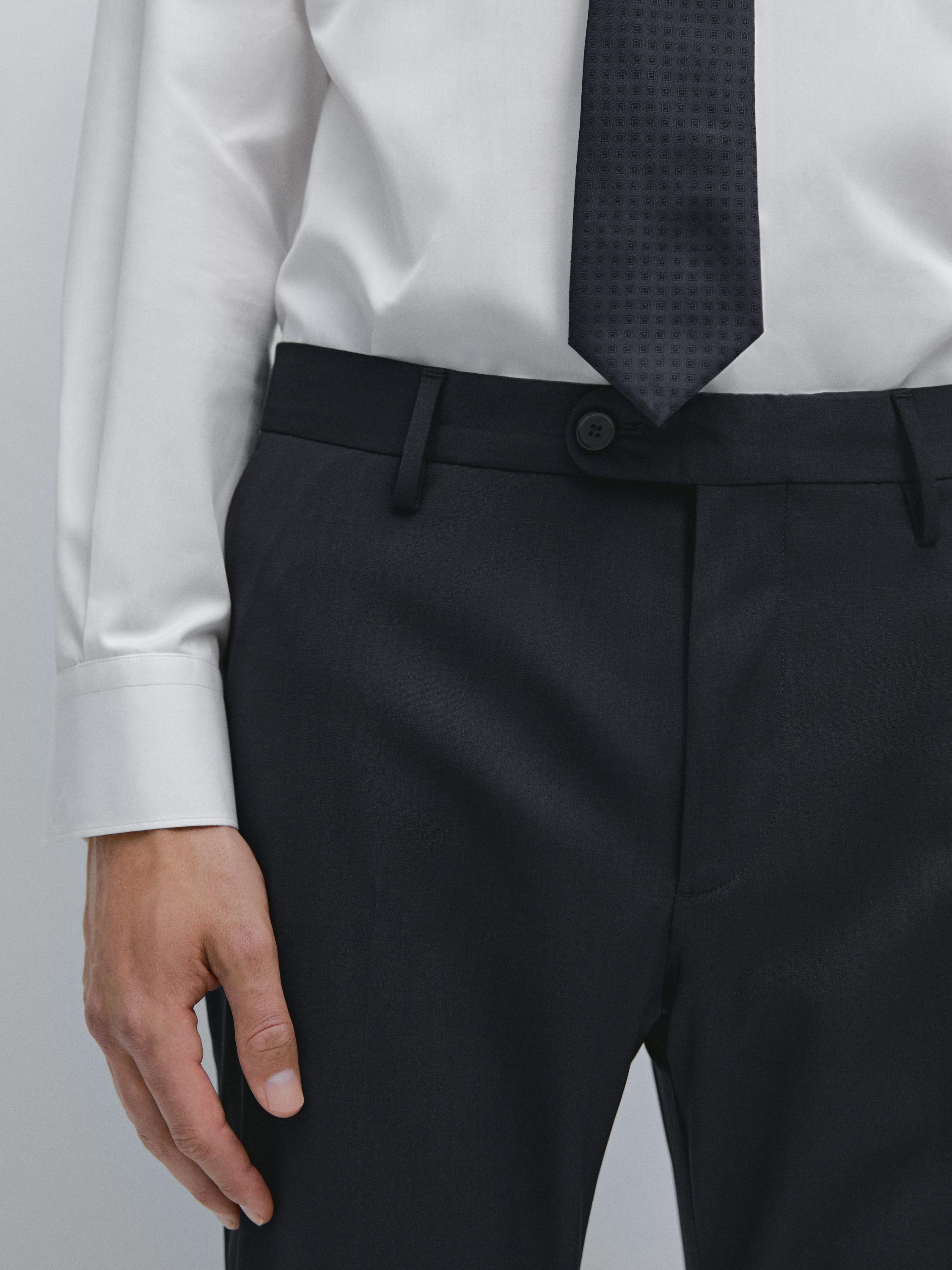 100% wool suit trousers