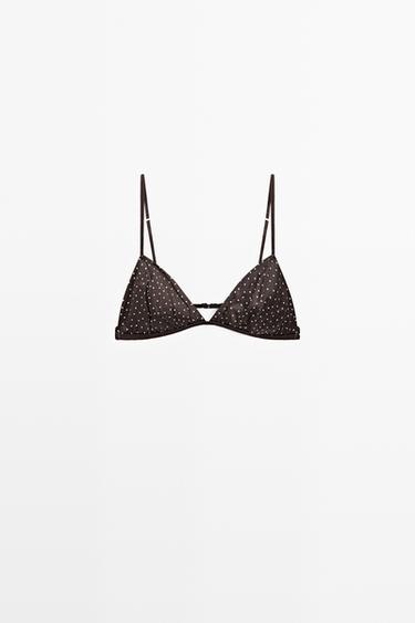 Polka dot bra — BROWN 2