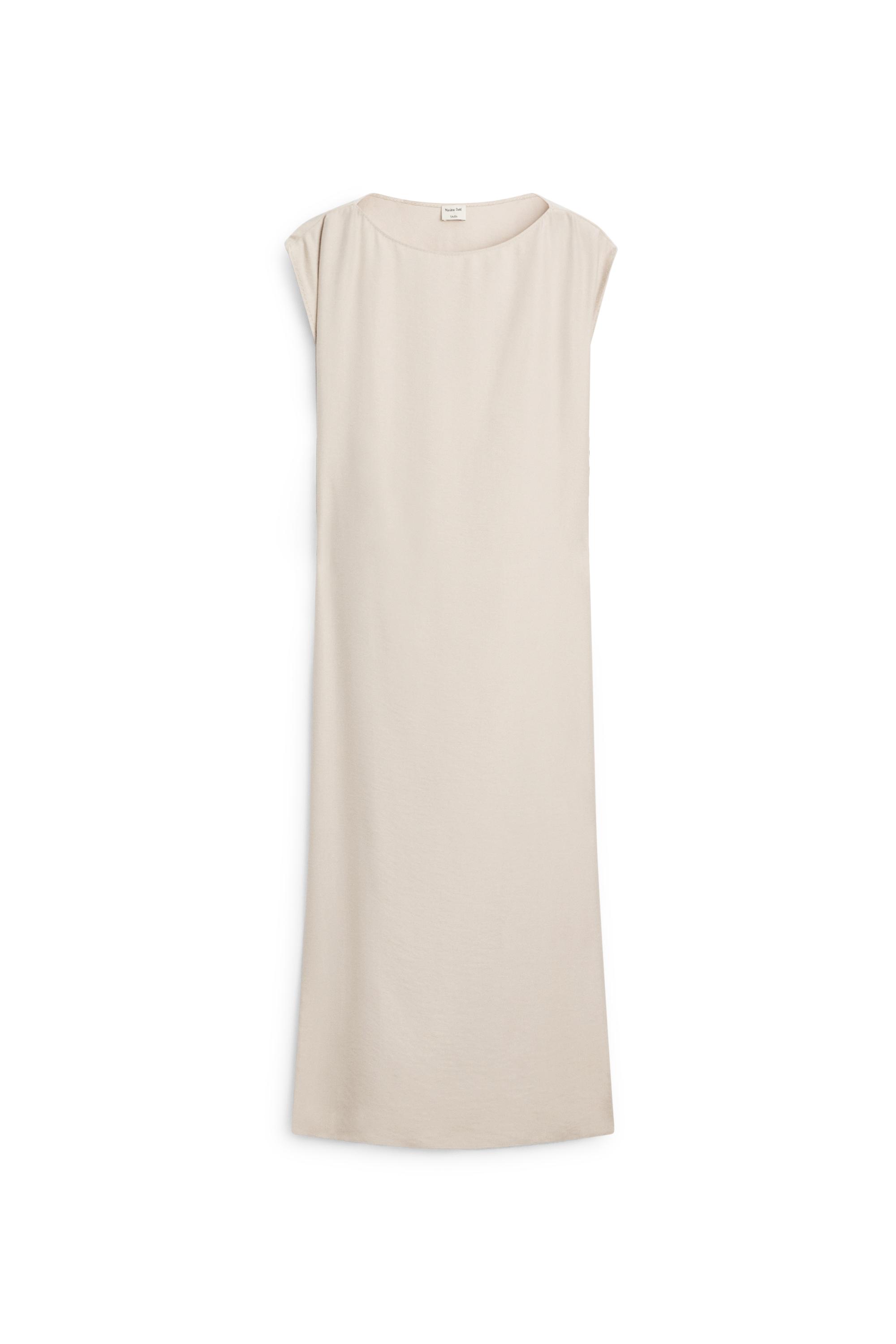 Asymmetrical drape detail dress - STUDIO — STONE