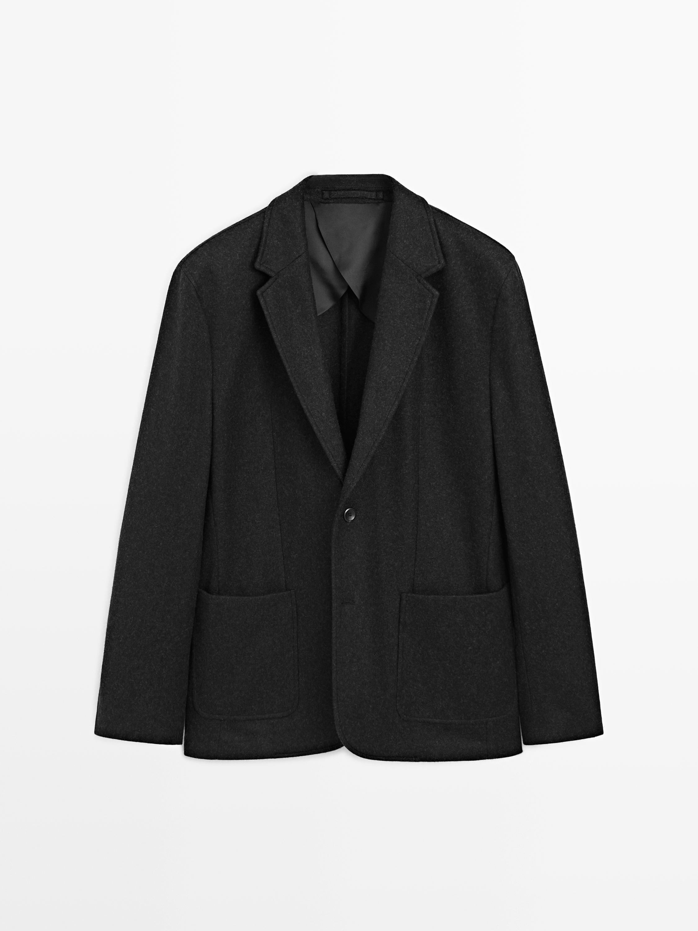 Anzugjacke aus Wollmischgewebe