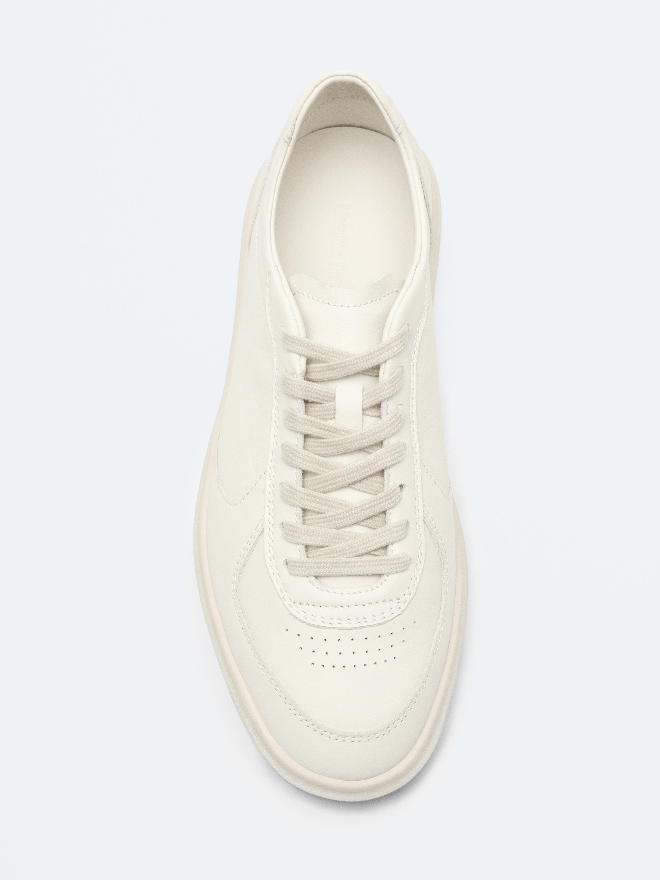 Nappa trainers — WHITE