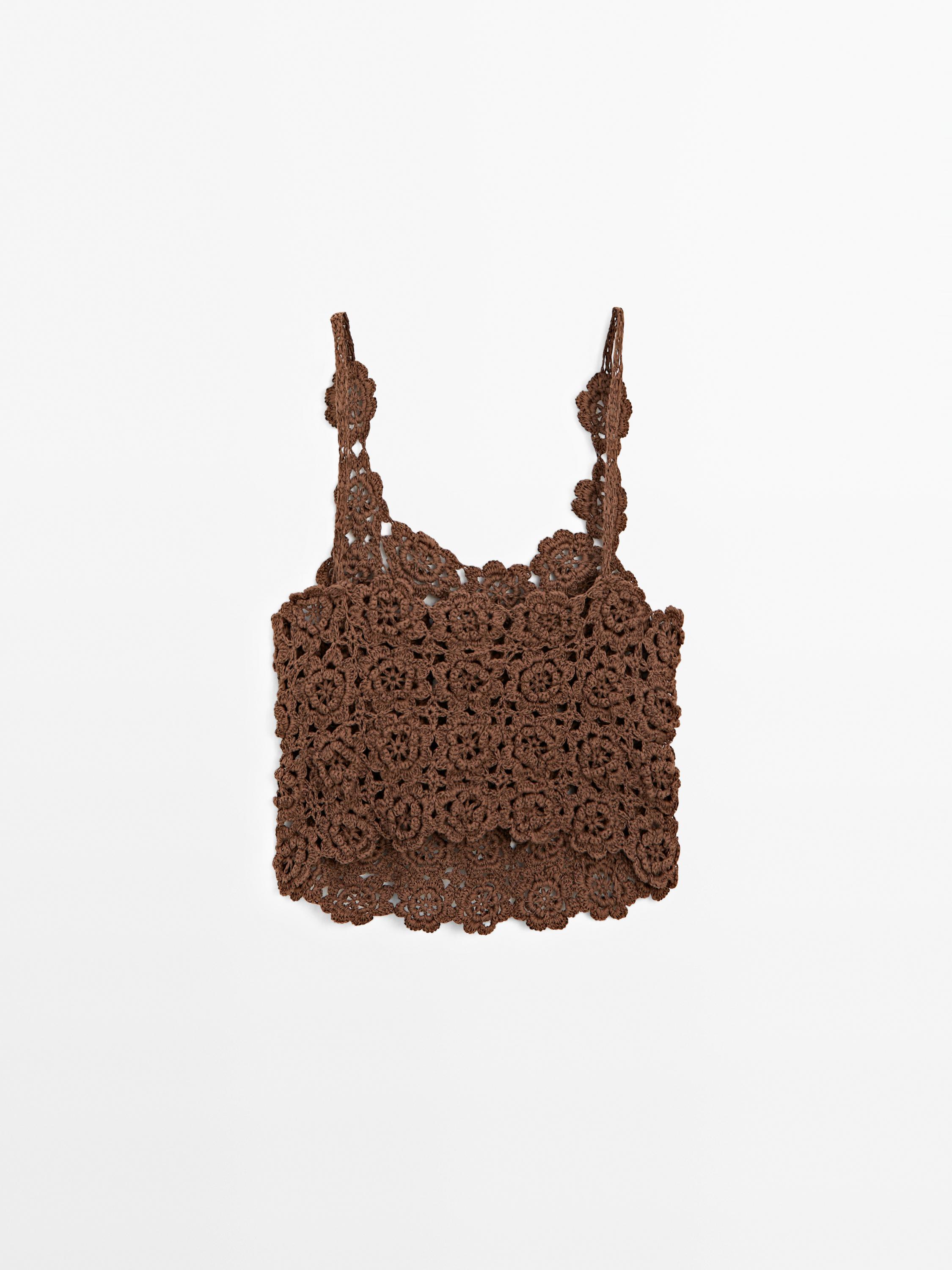Floral crochet detail top - Studio