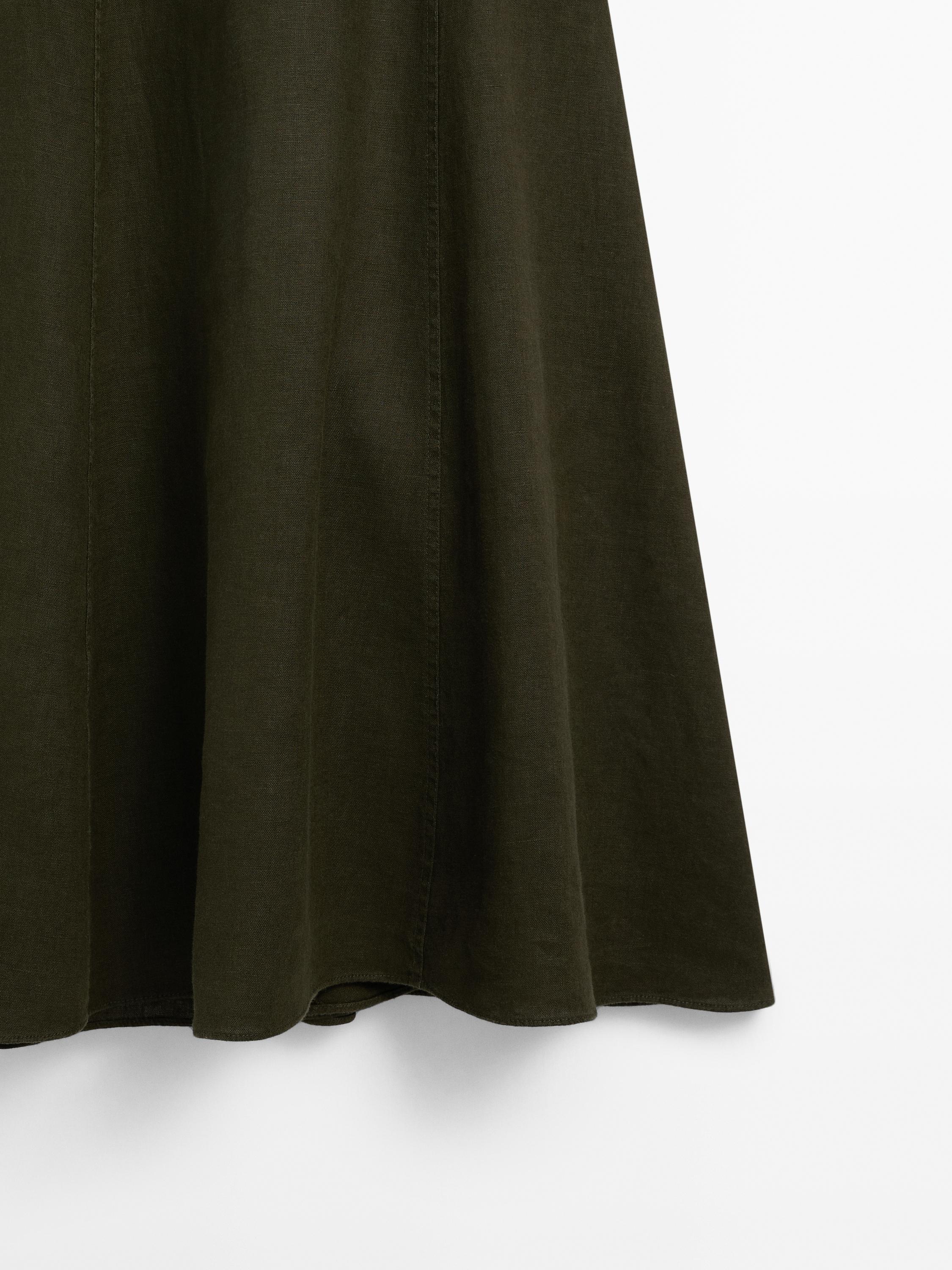 100% linen short sleeve dress