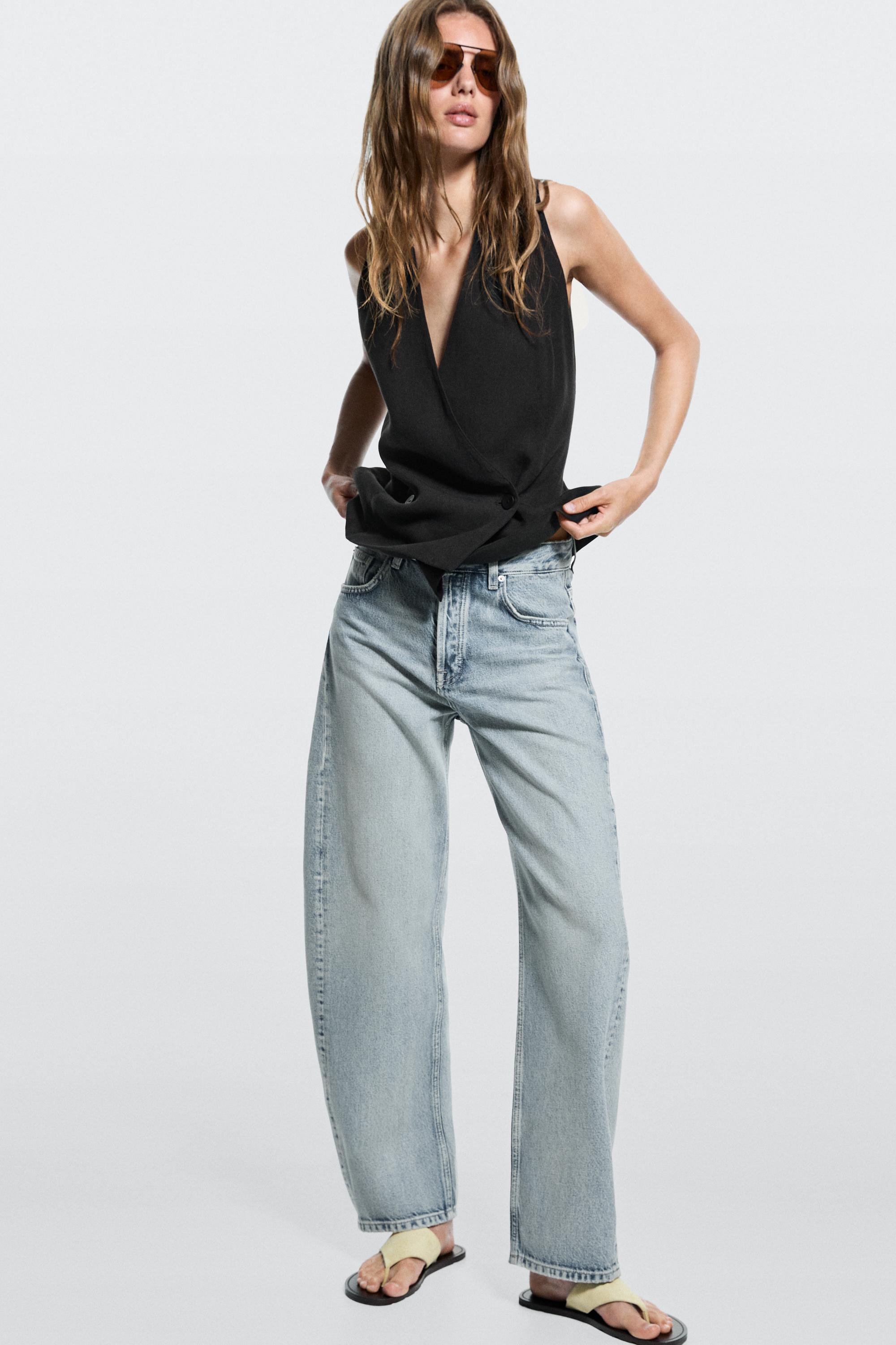 Jeans balloon fit tiro medio