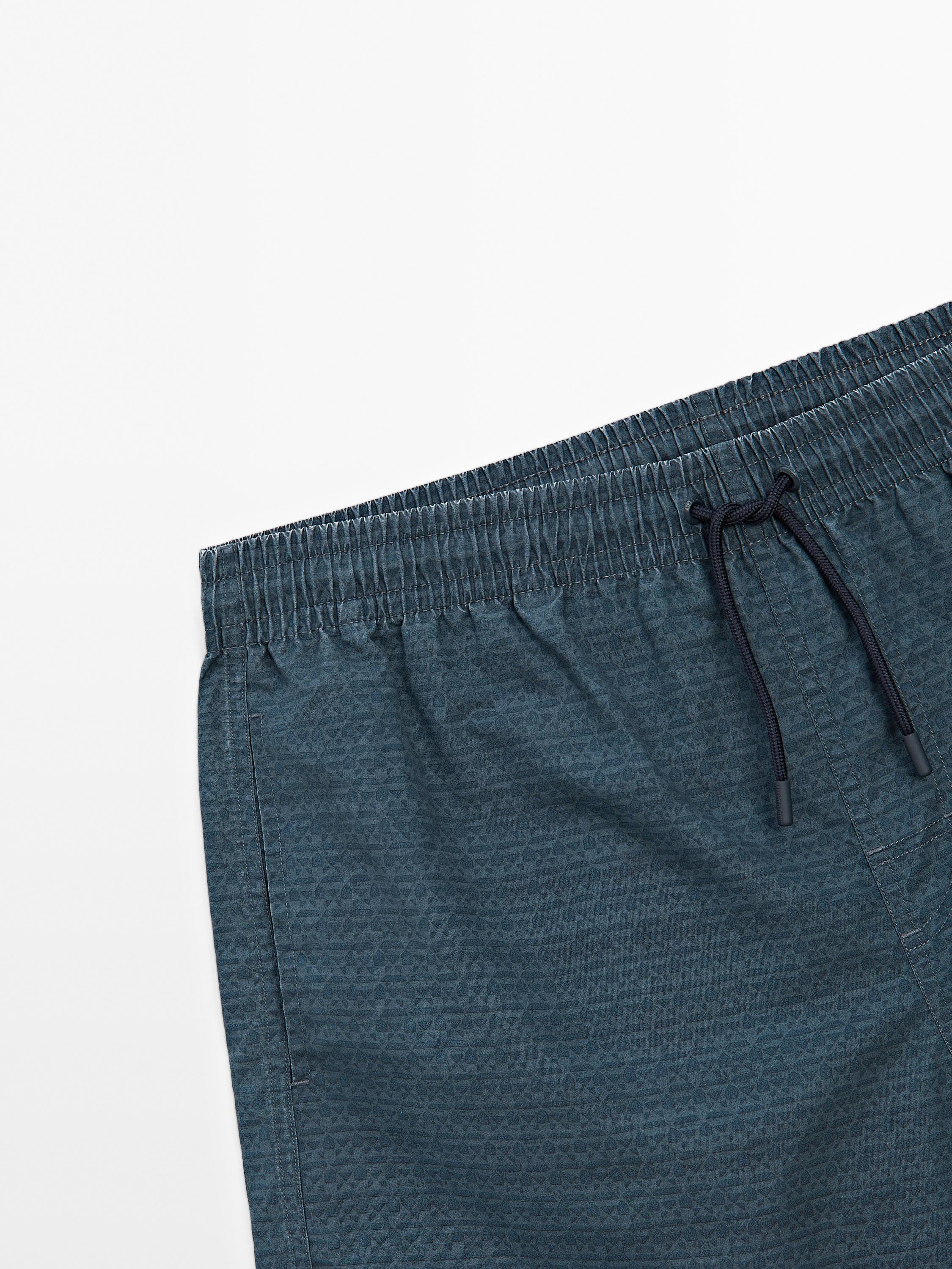 Bañador micro estampado regular fit