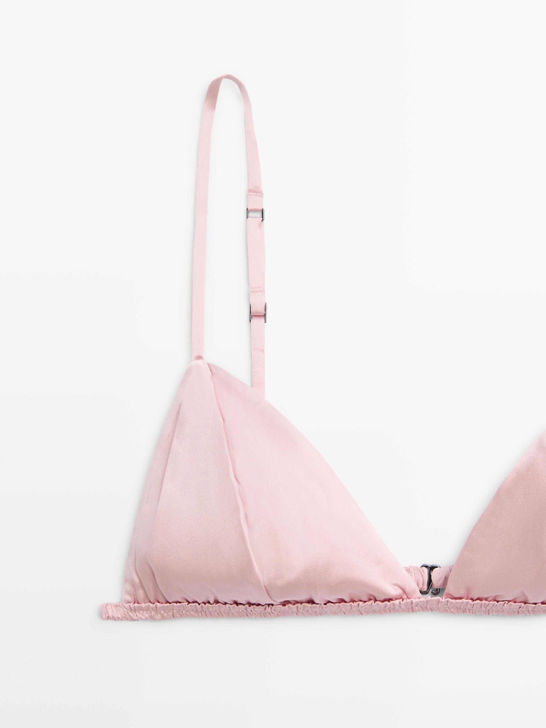 İpek üçgen bikini üstü