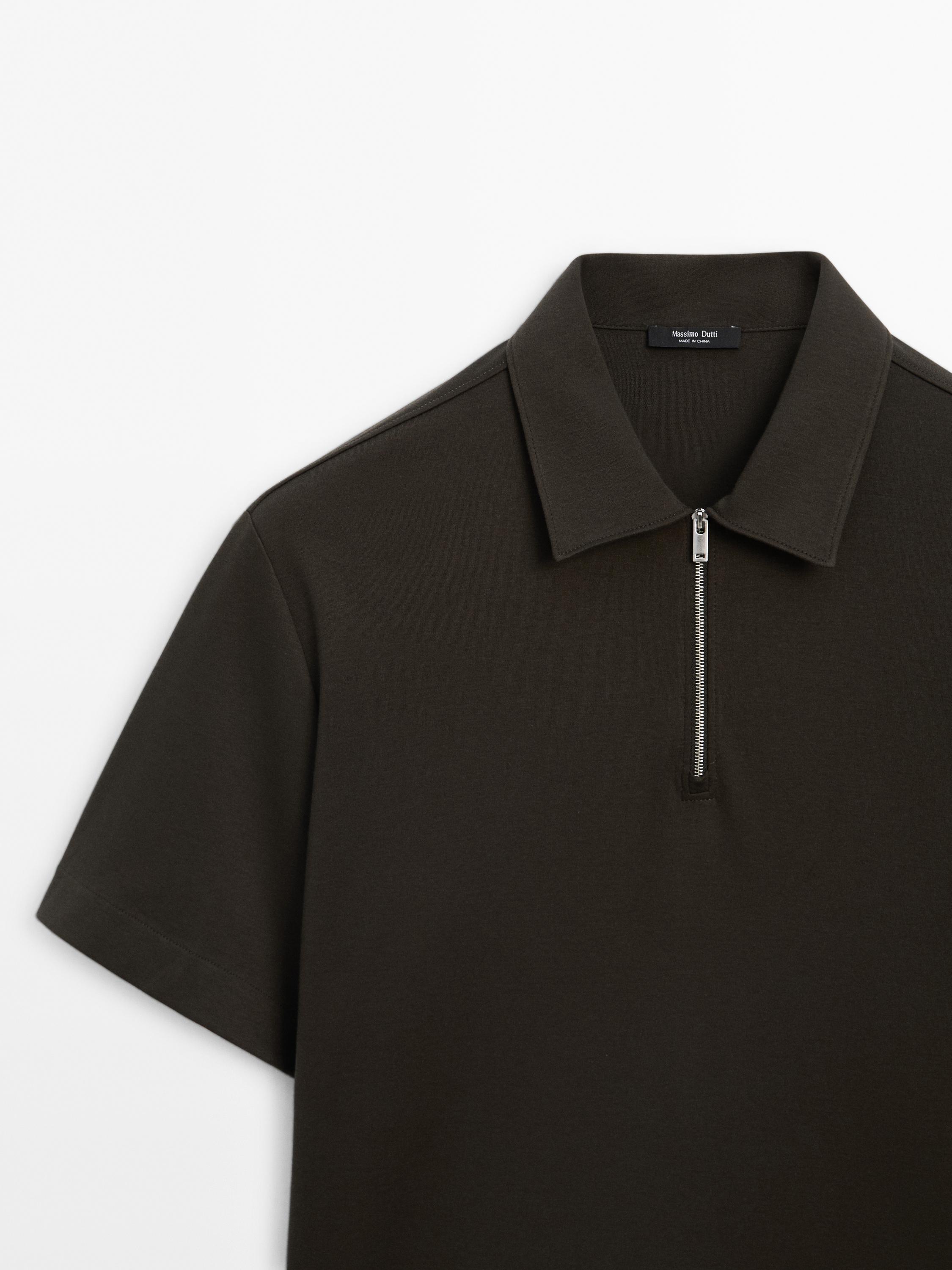 Polo coll cremallera 100% cotó