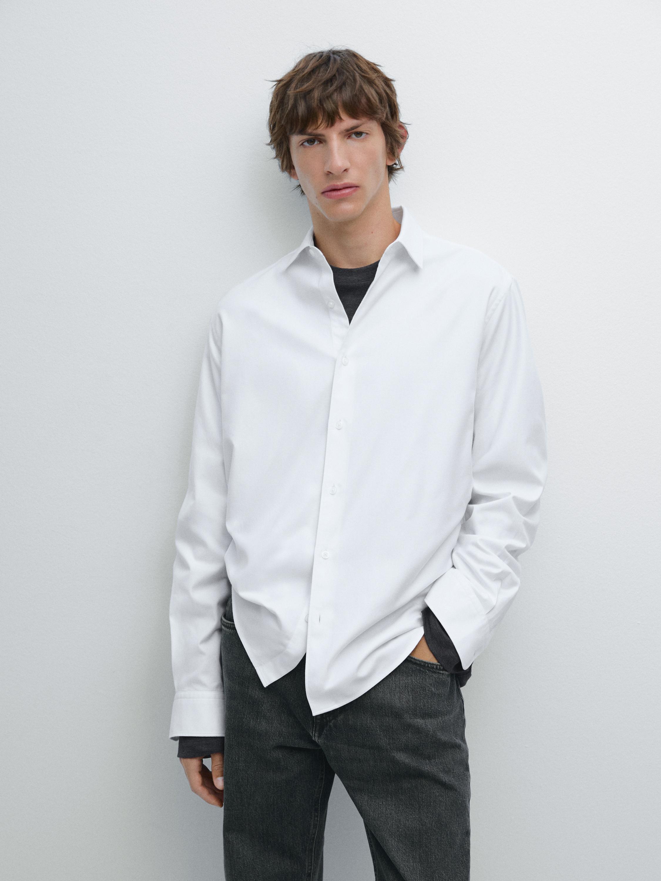 Regular fit twill shirt