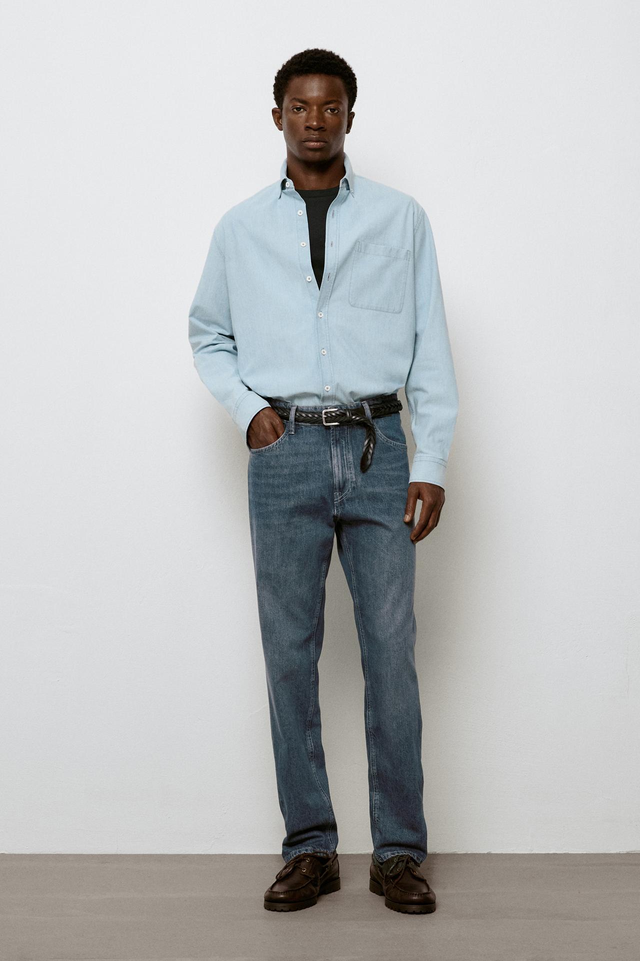 Tapered fit jeans — FADED BLUE
