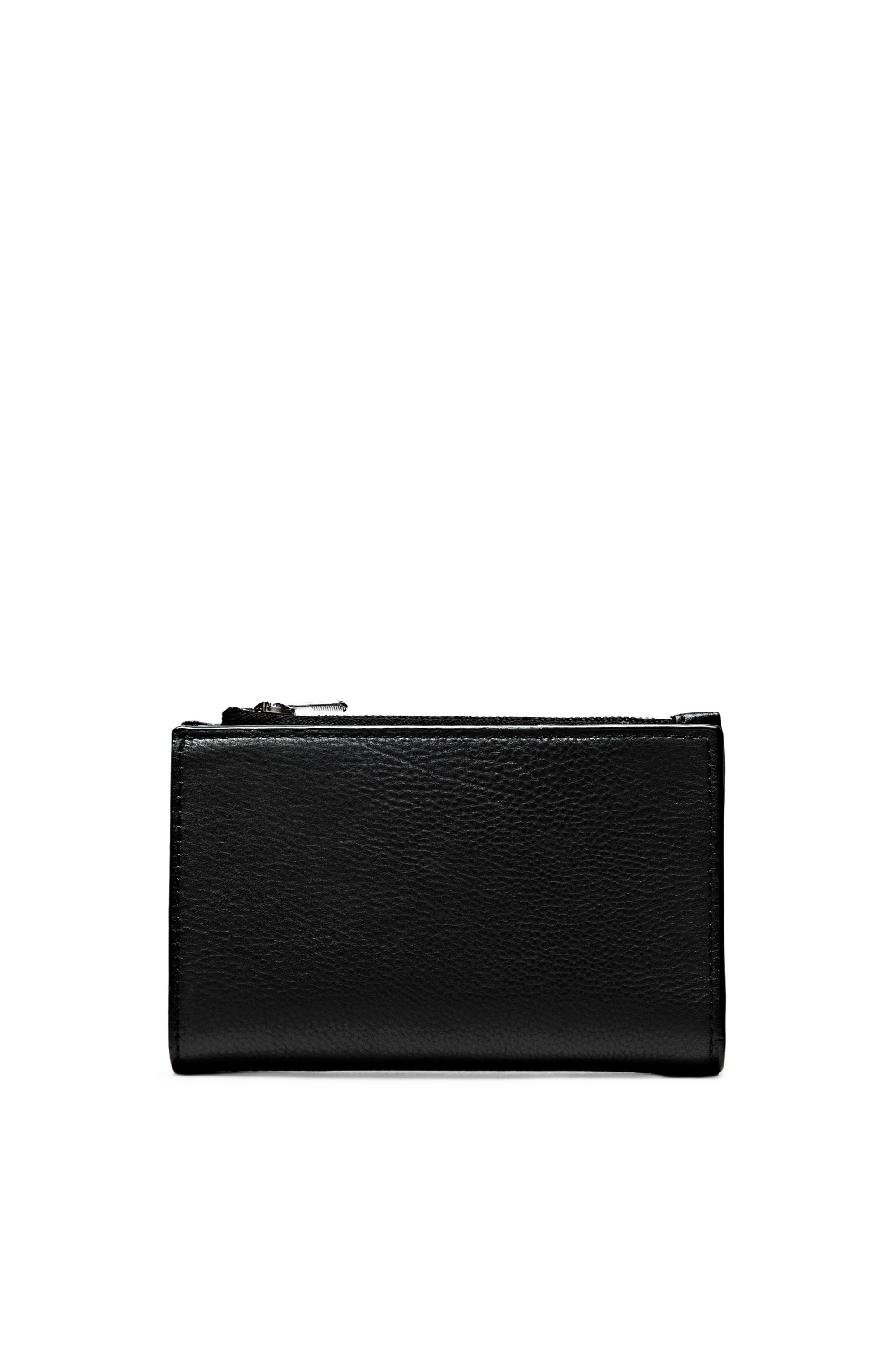 Nappa leather wallet — BLACK