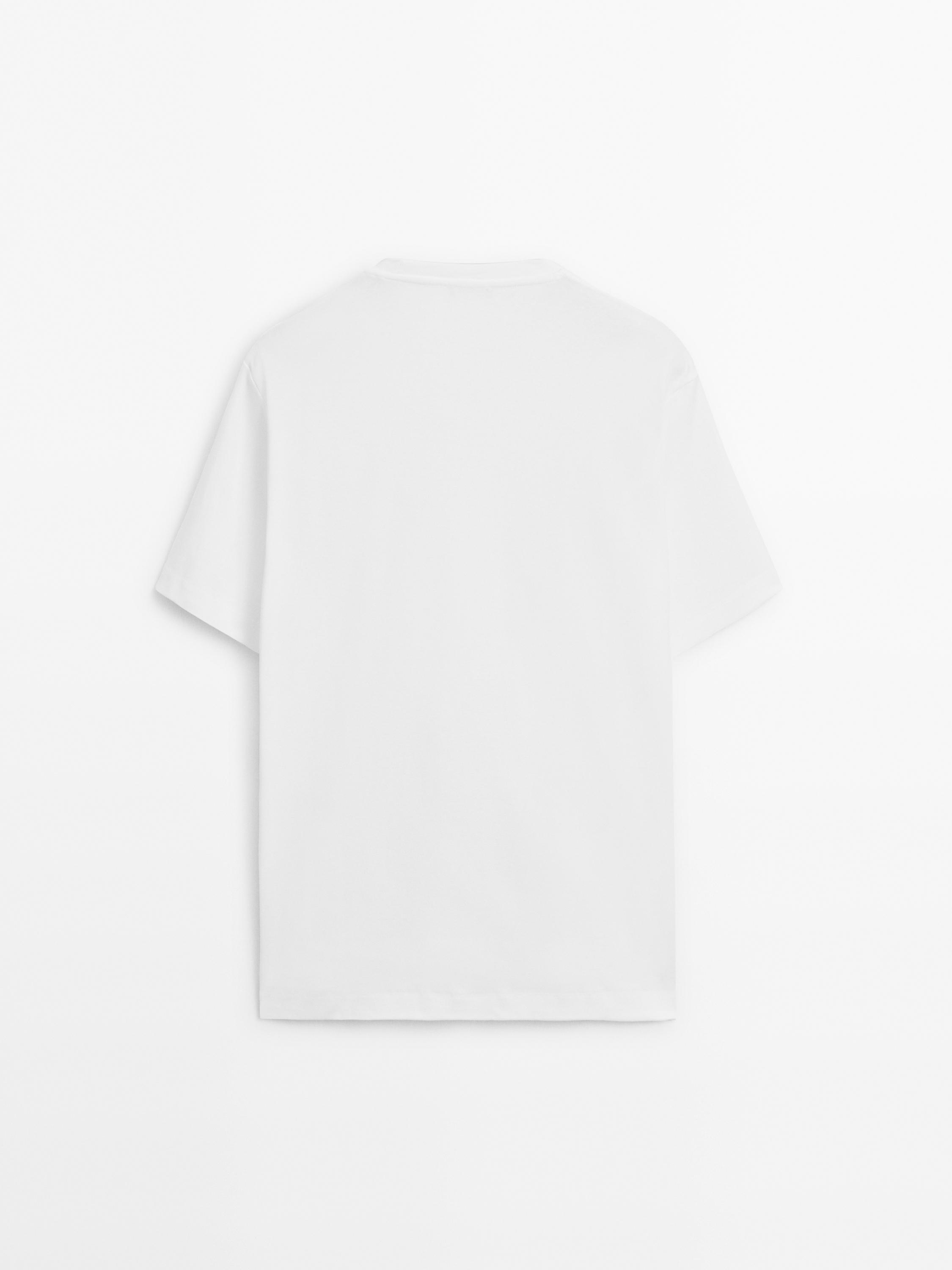 T-shirt large 100 % coton
